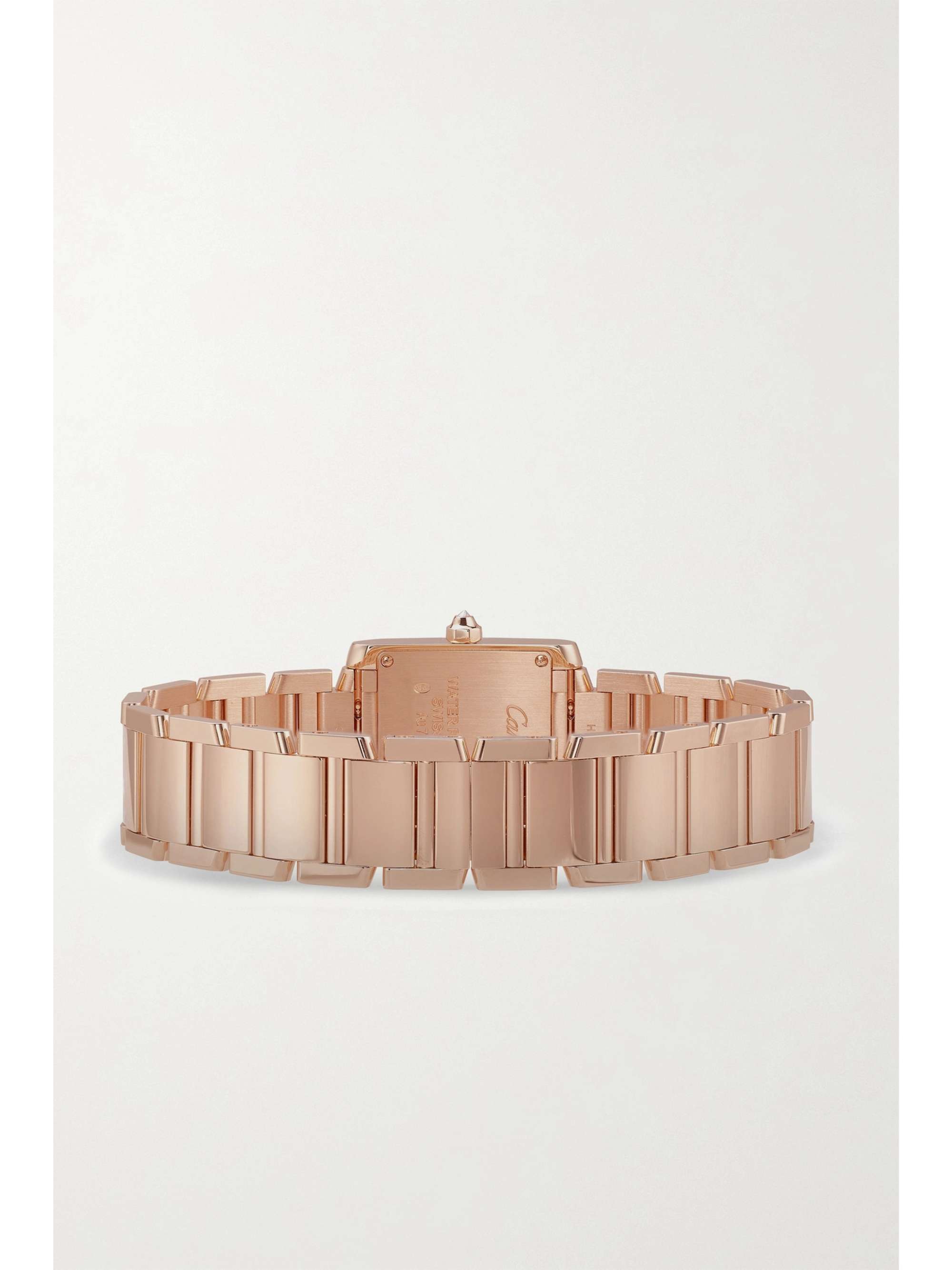 CARTIER Tank Française 25mm small 18-karat rose gold diamond watch