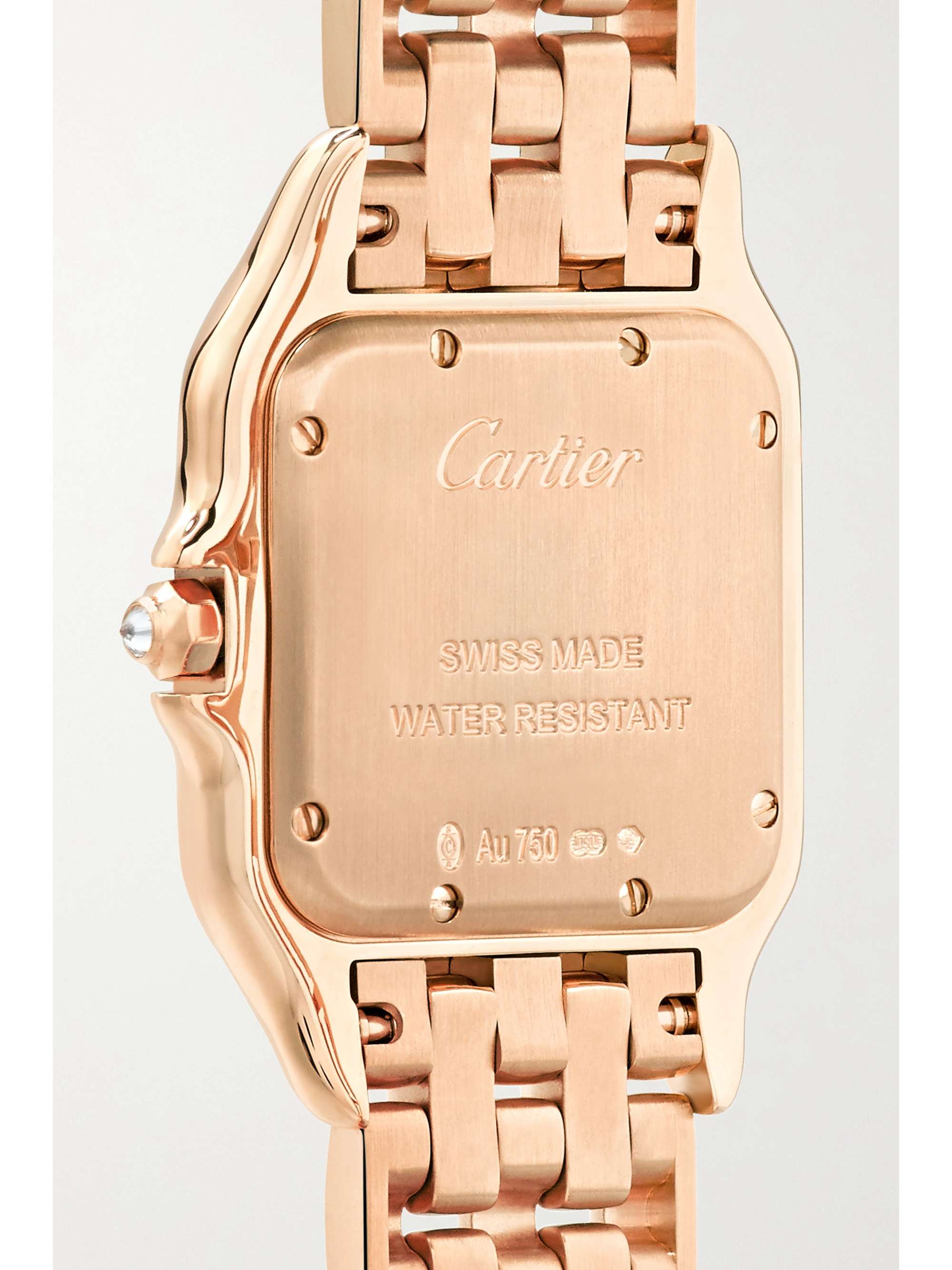 CARTIER Montre en or rose 18 carats (750/1000) et diamants Panthère de Cartier Medium, 27 mm