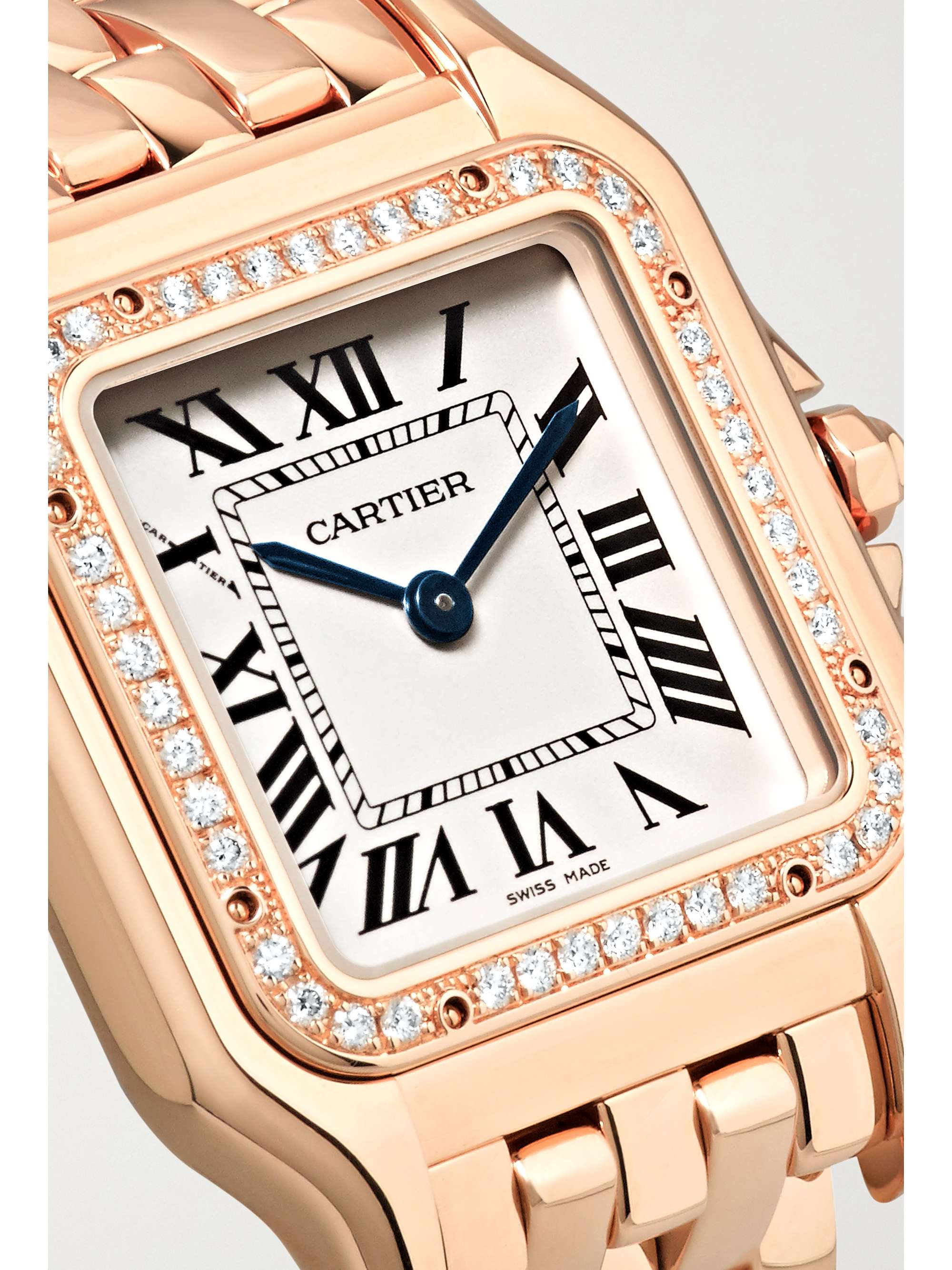 CARTIER Montre en or rose 18 carats (750/1000) et diamants Panthère de Cartier Medium, 27 mm