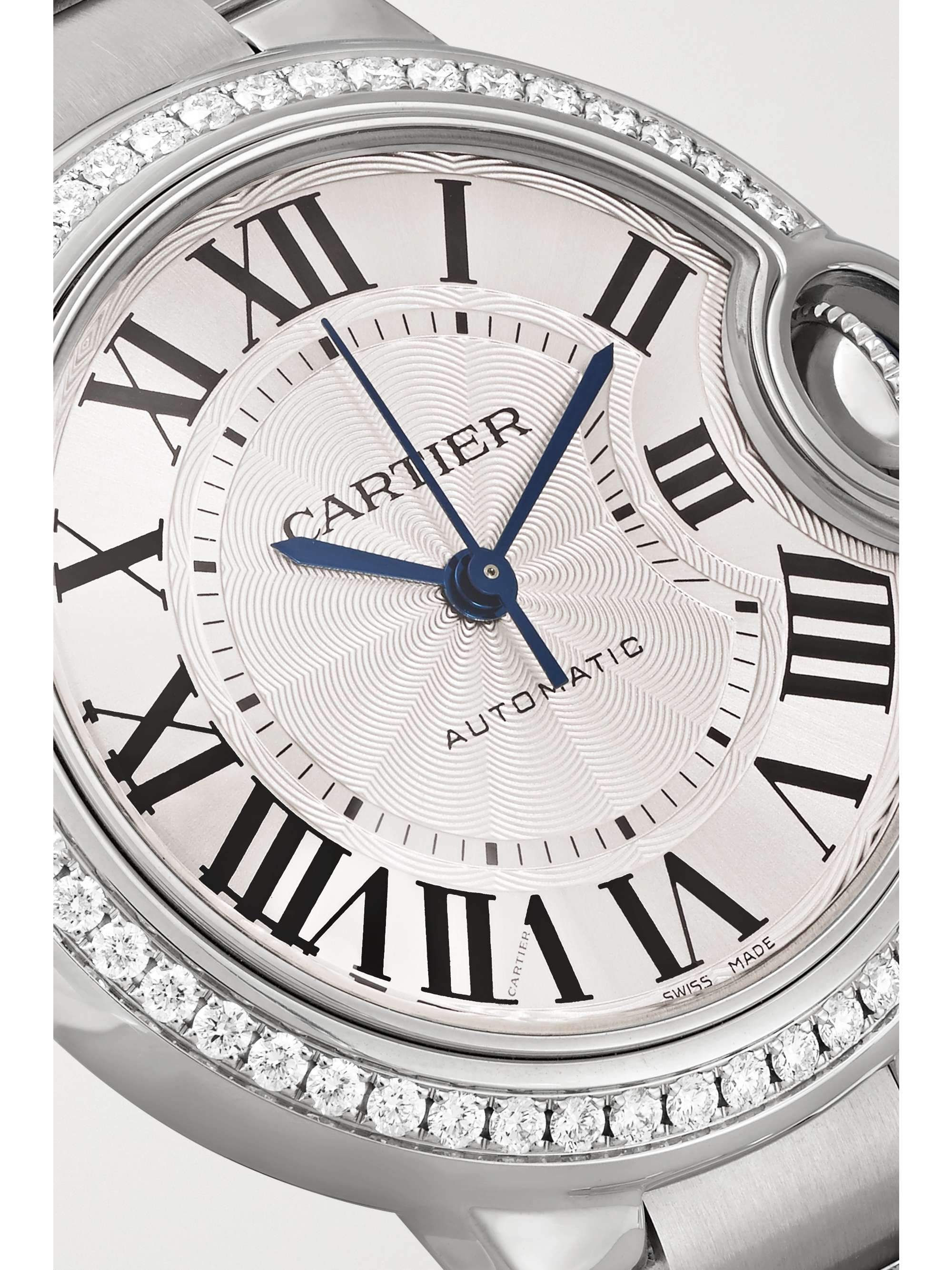 CARTIER Ballon Bleu de Cartier Automatic 33mm stainless steel and diamond watch