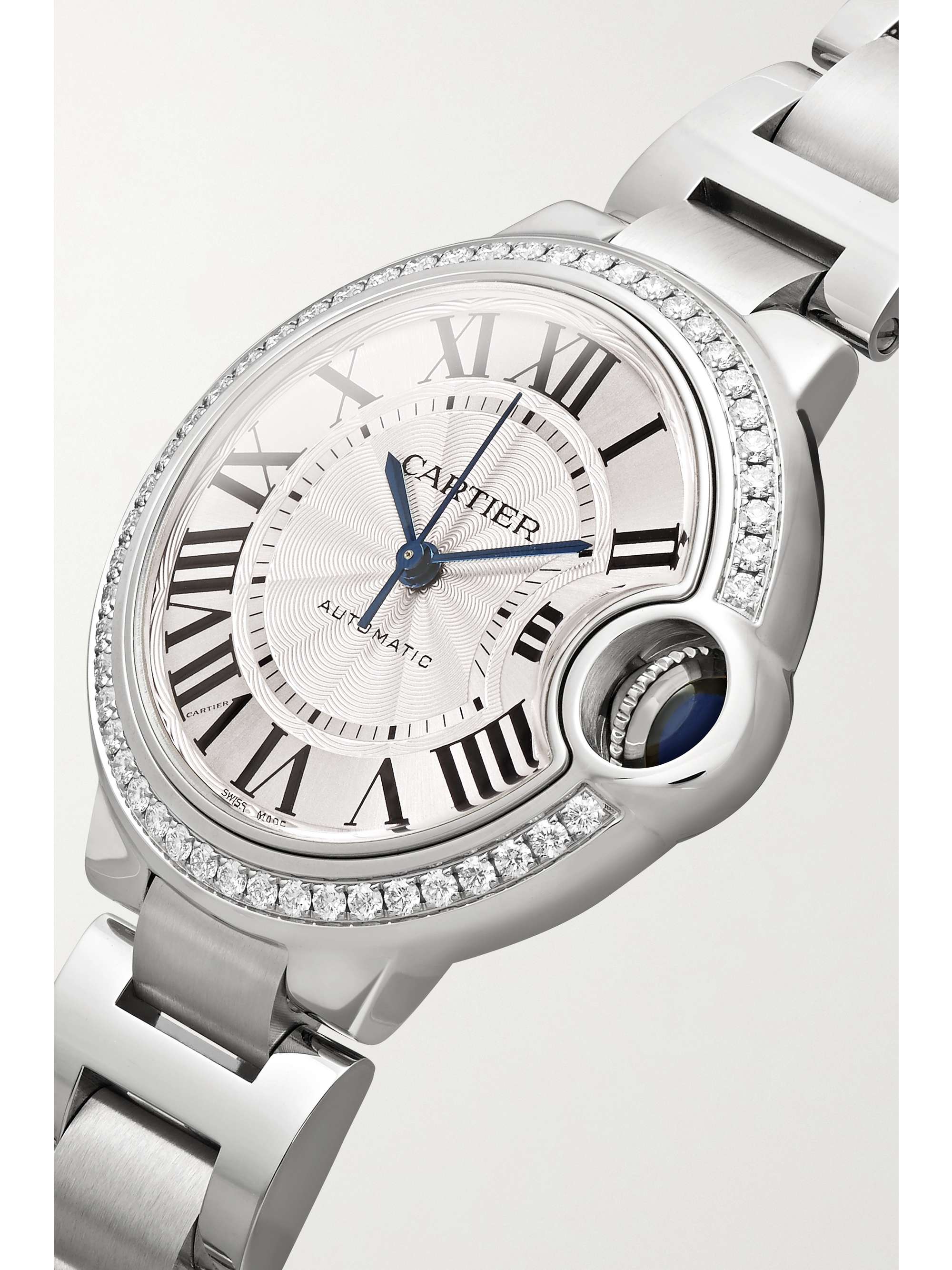 CARTIER Ballon Bleu de Cartier Automatic 33mm stainless steel and diamond watch