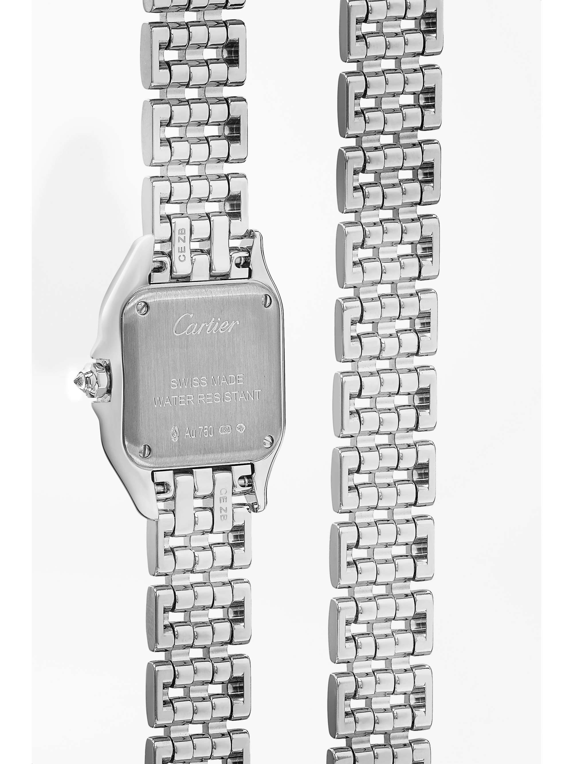 CARTIER Panthère de Cartier 20mm small 18-karat white gold diamond watch