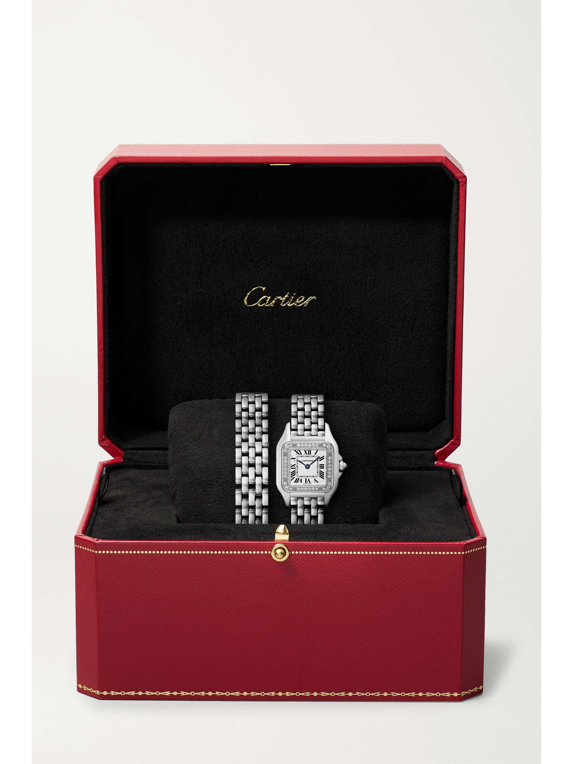 CARTIER Panthère de Cartier 20mm small 18-karat white gold diamond watch
