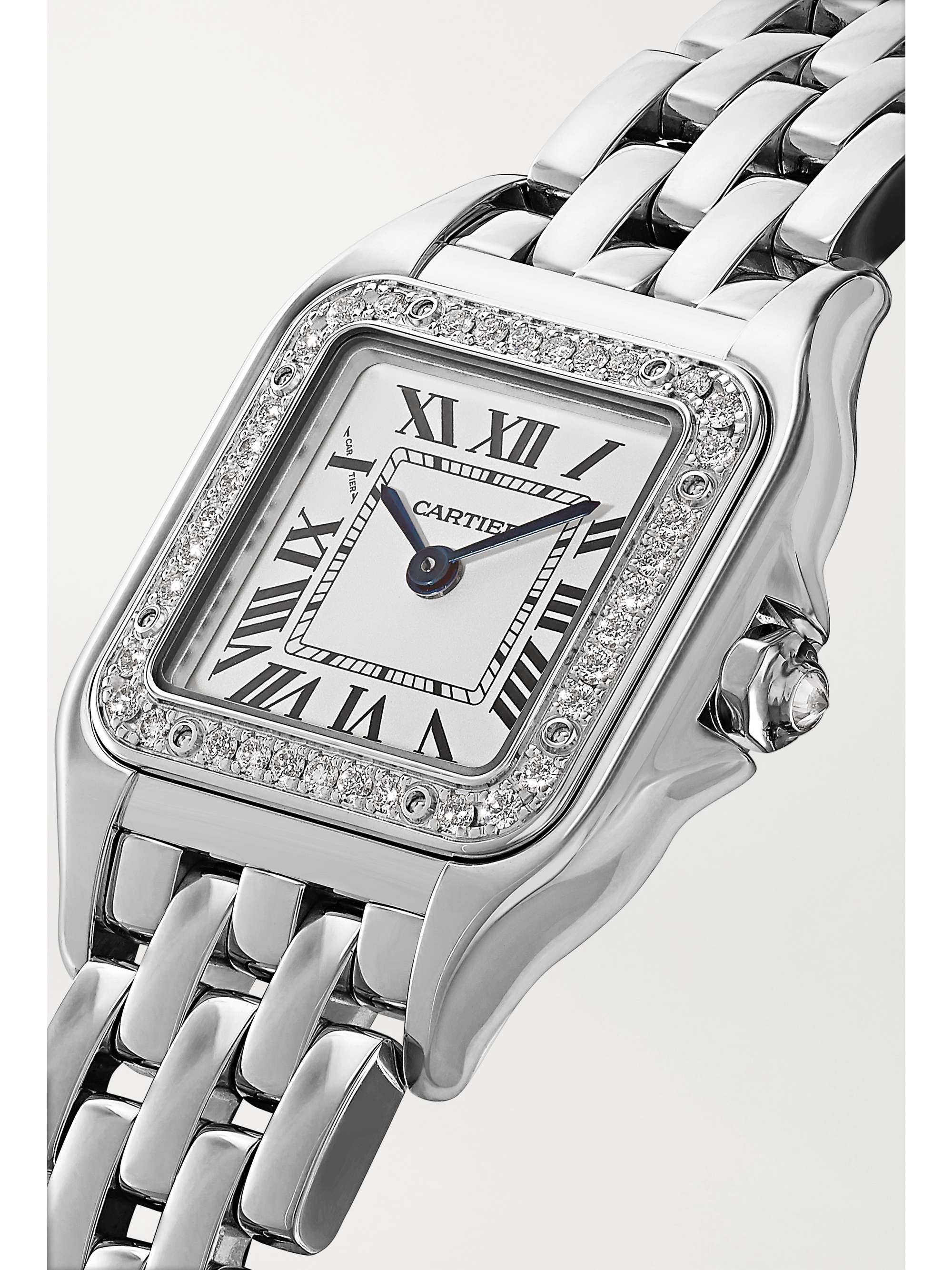 CARTIER Panthère de Cartier 20mm small 18-karat white gold diamond watch