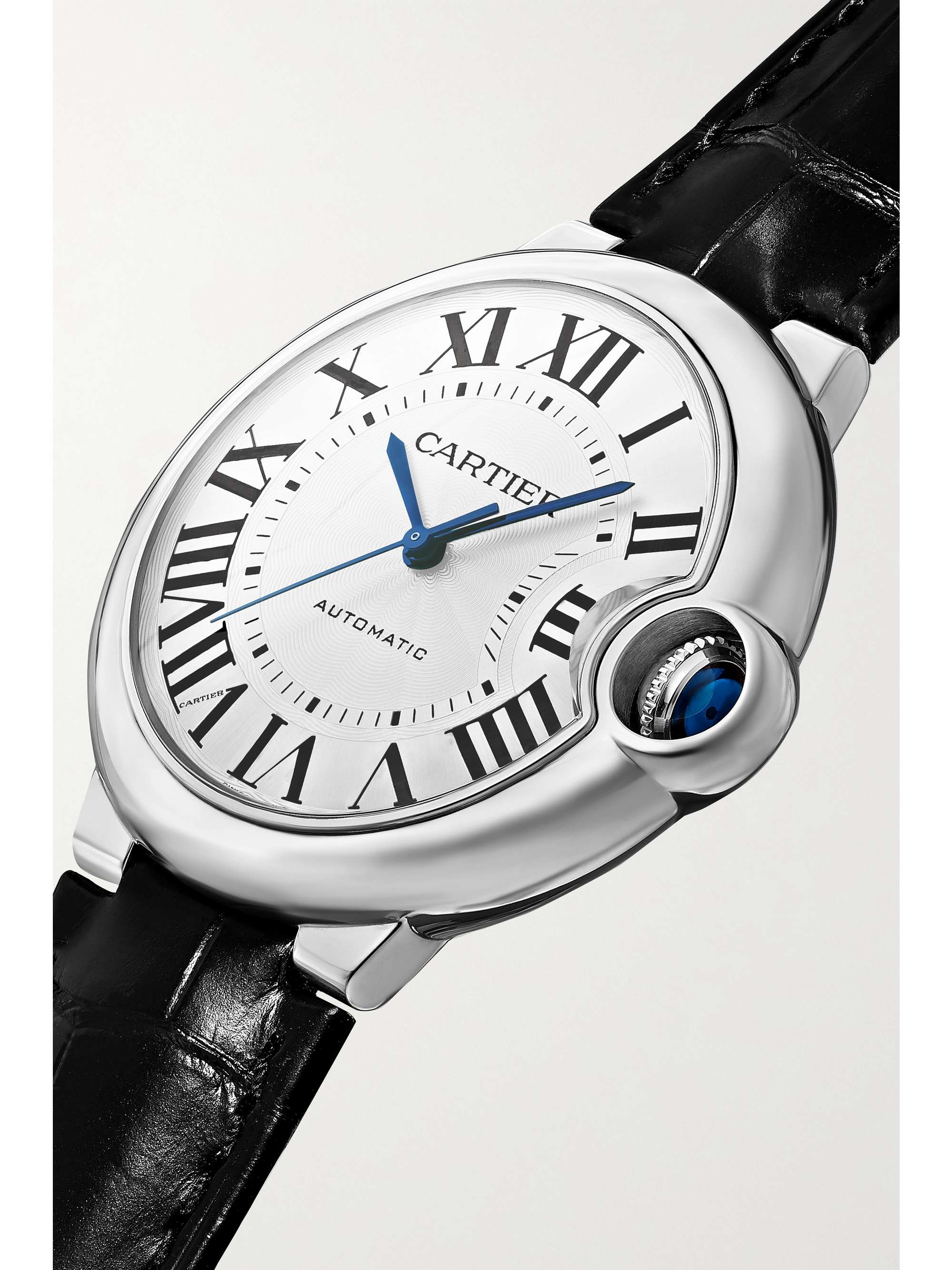 CARTIER Ballon Bleu de Cartier Automatic 36mm 18-karat rose gold and alligator watch