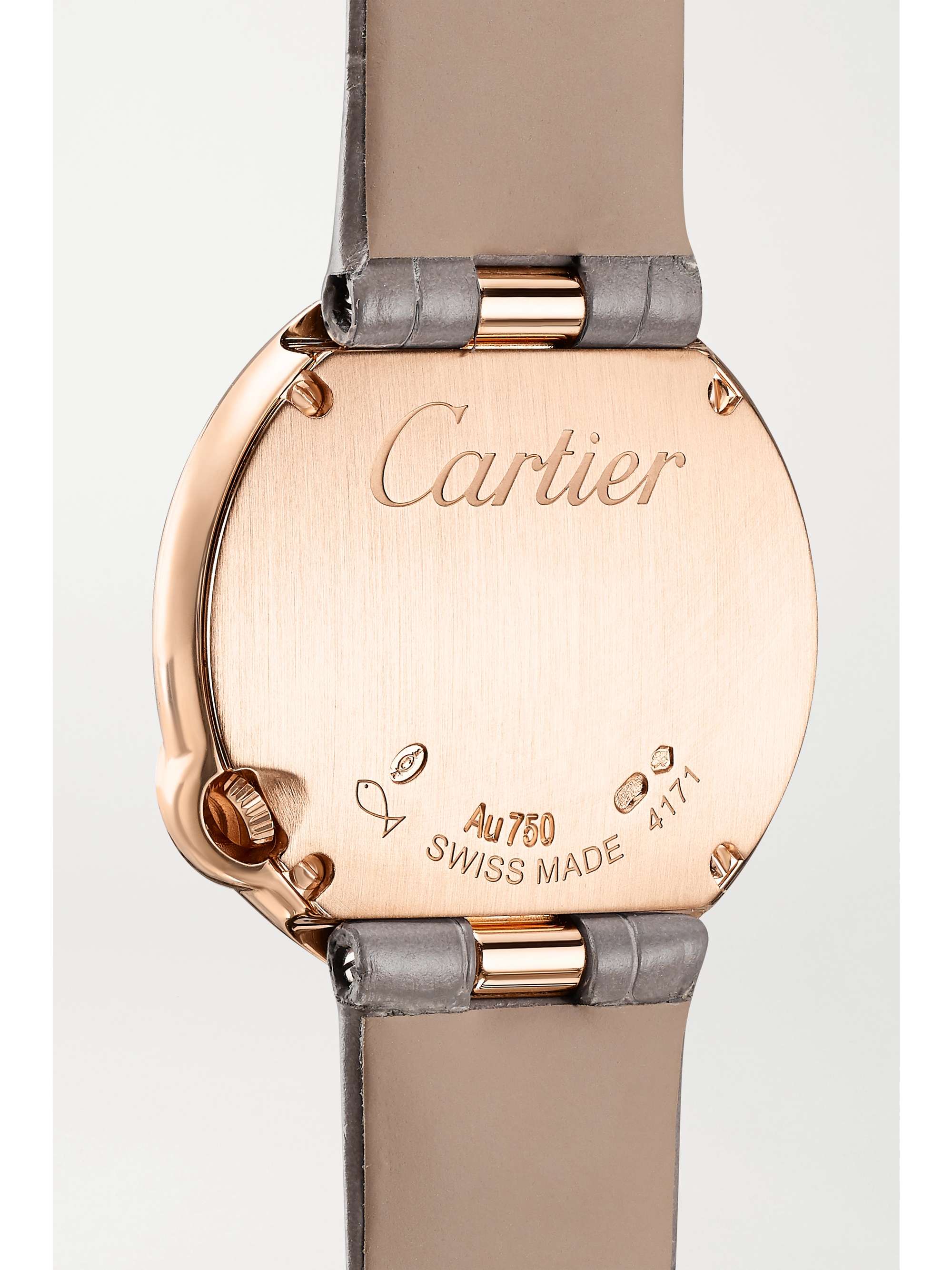 CARTIER Ballon Blanc de Cartier 30mm 18-karat rose gold, alligator and diamond watch