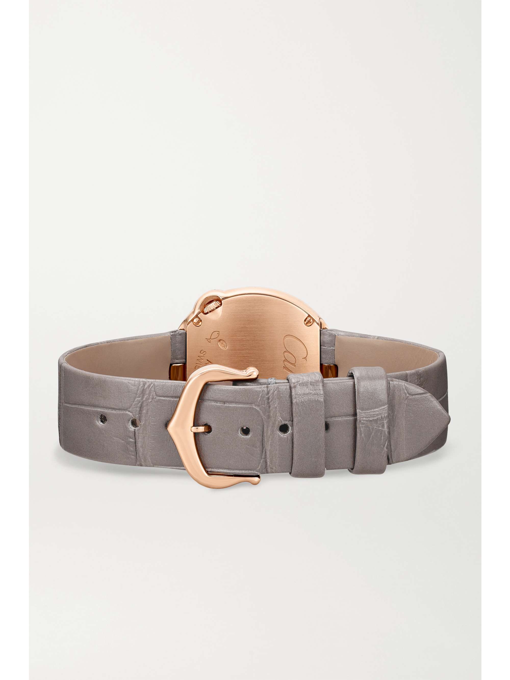 CARTIER Ballon Blanc de Cartier 30mm 18-karat rose gold, alligator and diamond watch