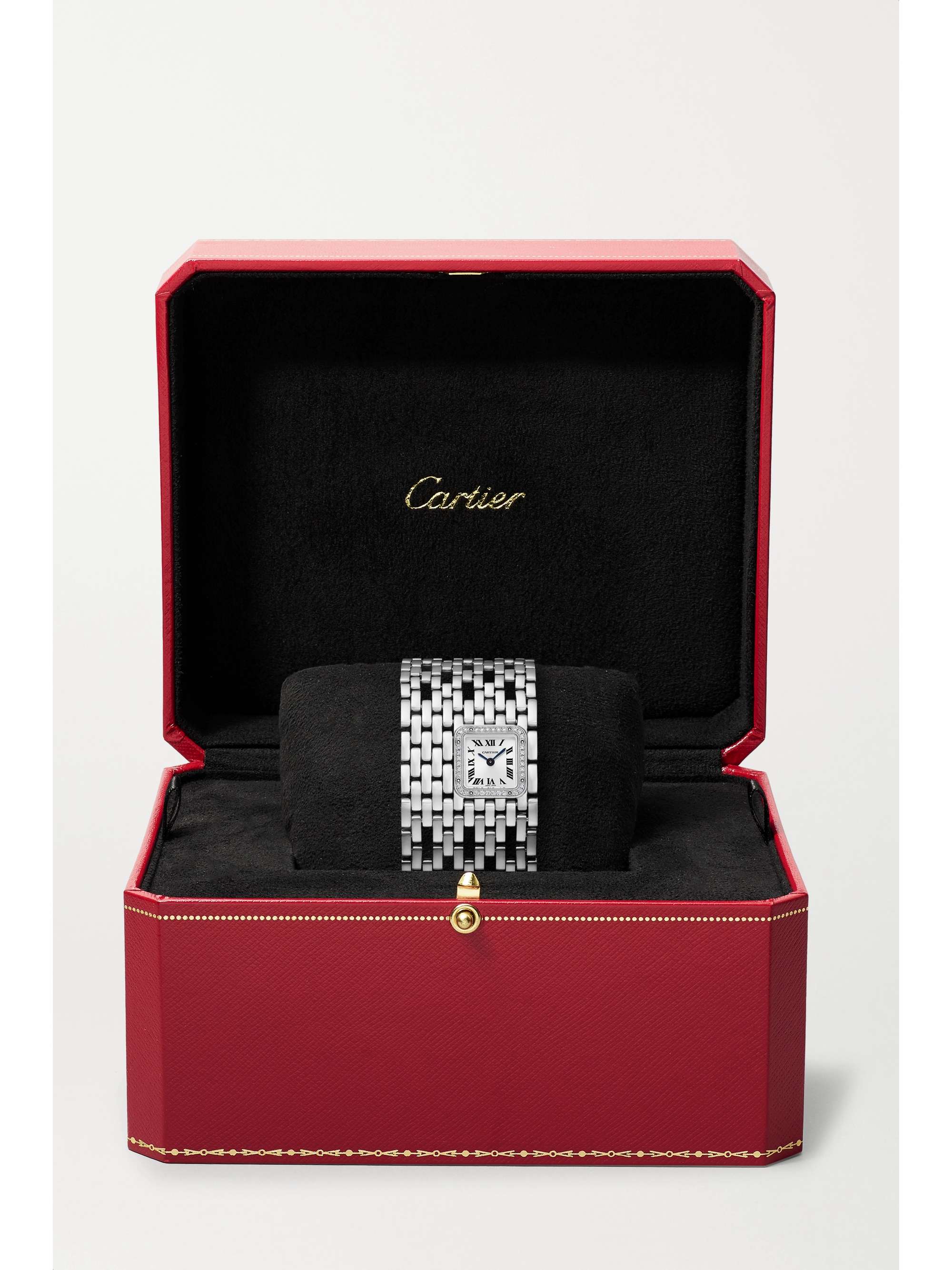CARTIER Panthère de Cartier Manchette 22mm 18-karat gold and lacquer watch