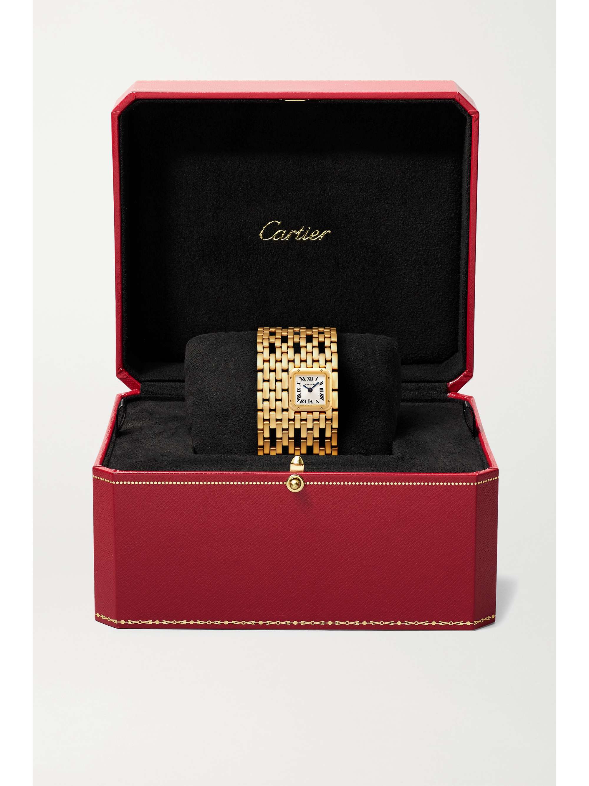 CARTIER Panthère de Cartier Manchette 22mm 18-karat gold and lacquer watch