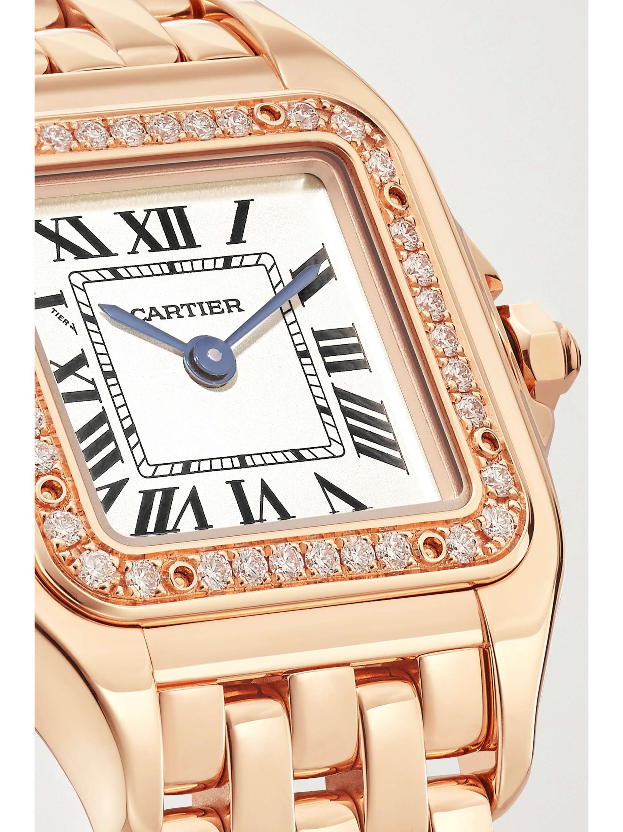 CARTIER Panthère de Cartier 22mm small 18-karat pink gold diamond watch
