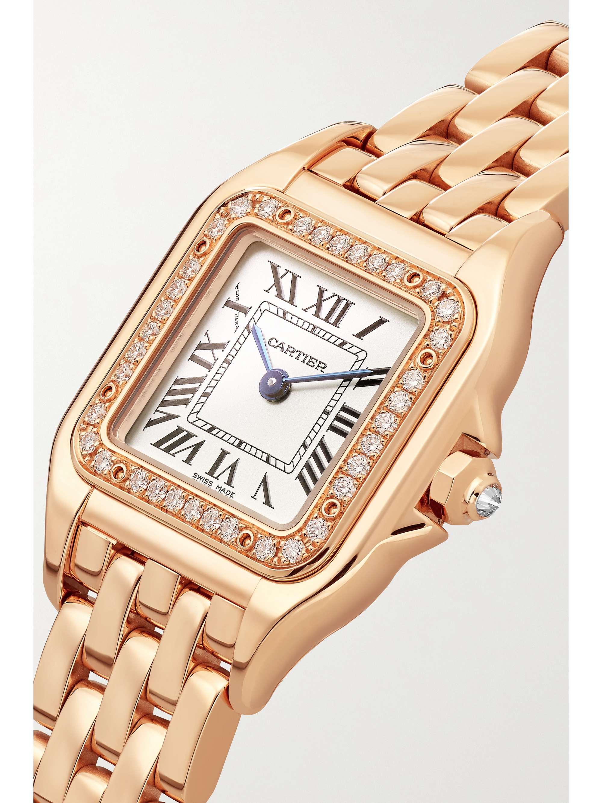 CARTIER Panthère de Cartier 22mm small 18-karat pink gold diamond watch