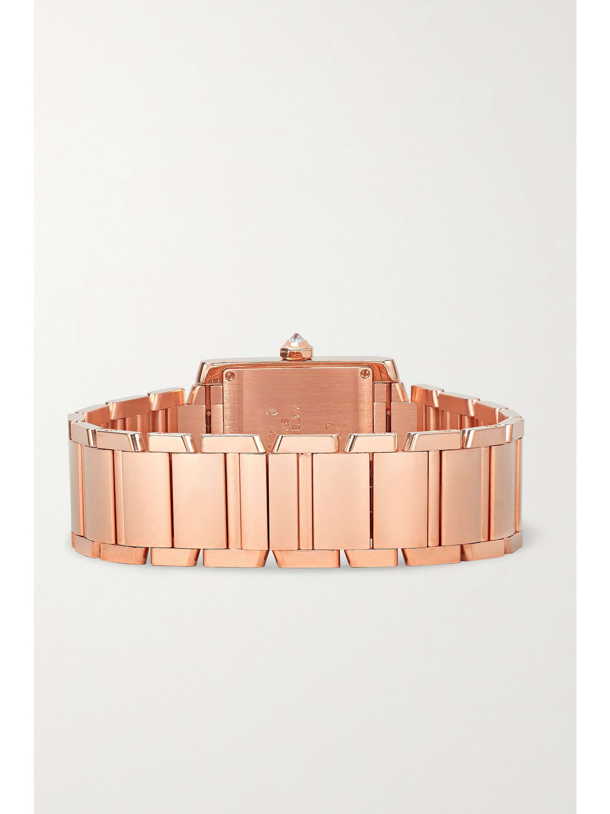 CARTIER Tank Française 25mm medium 18-karat rose gold diamond watch