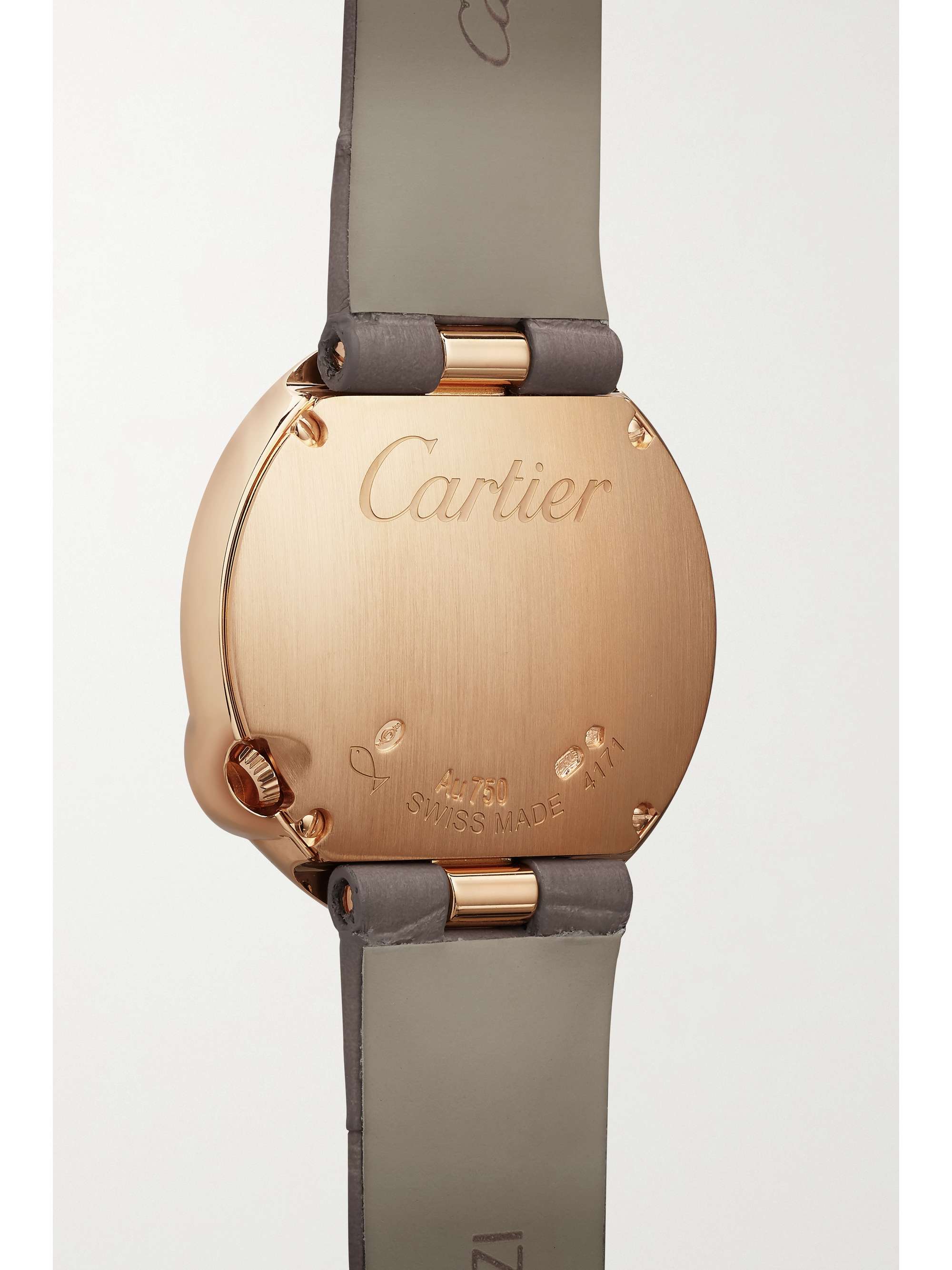 CARTIER Ballon Blanc de Cartier 30mm 18-karat rose gold, alligator and diamond watch
