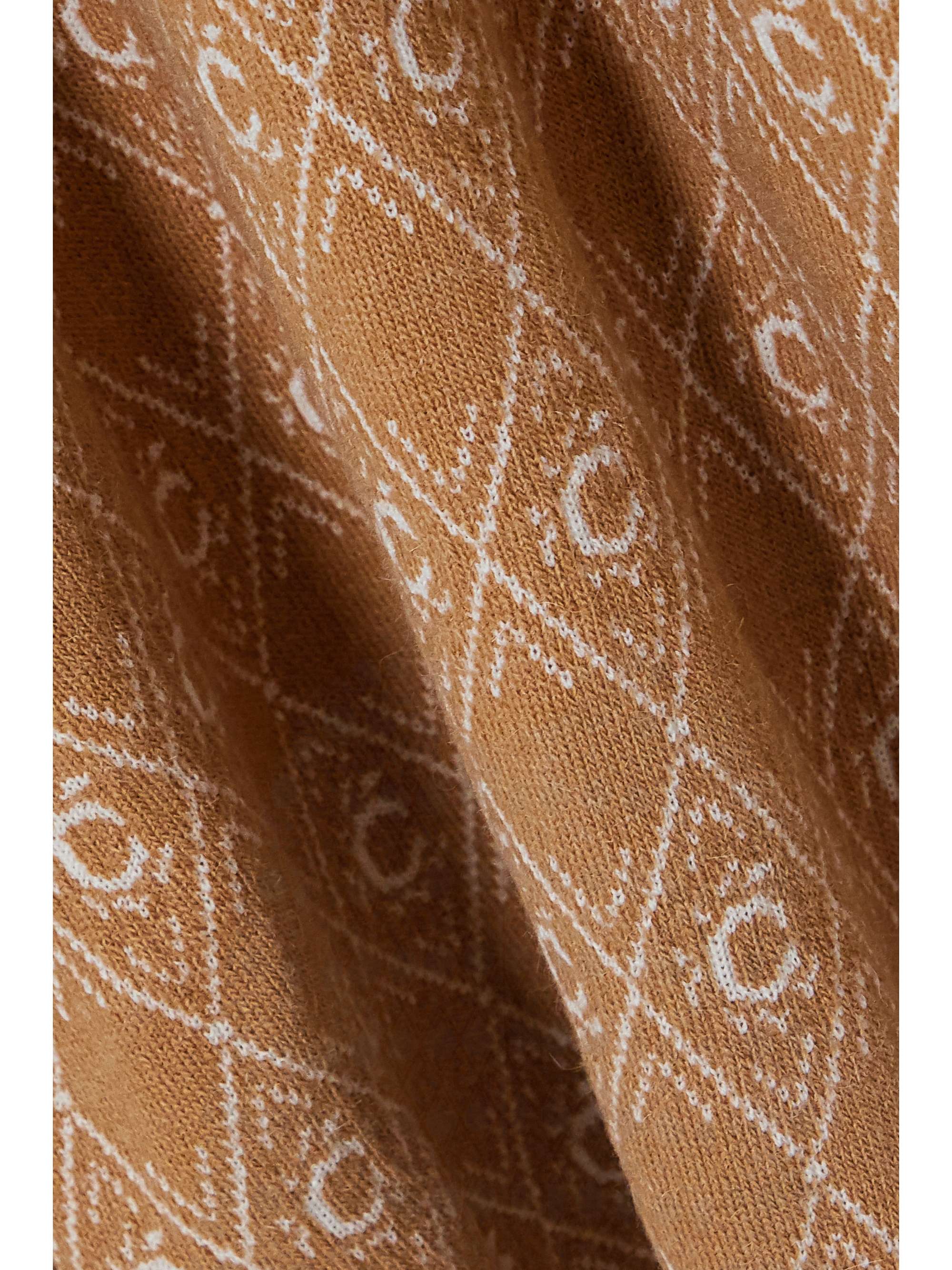CHLOÉ Jacquard-knit wool-blend hoodie
