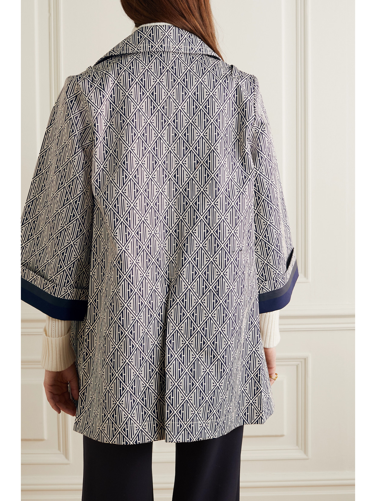 Chloé - Double-Breasted Printed Cotton-Gabardine Coat