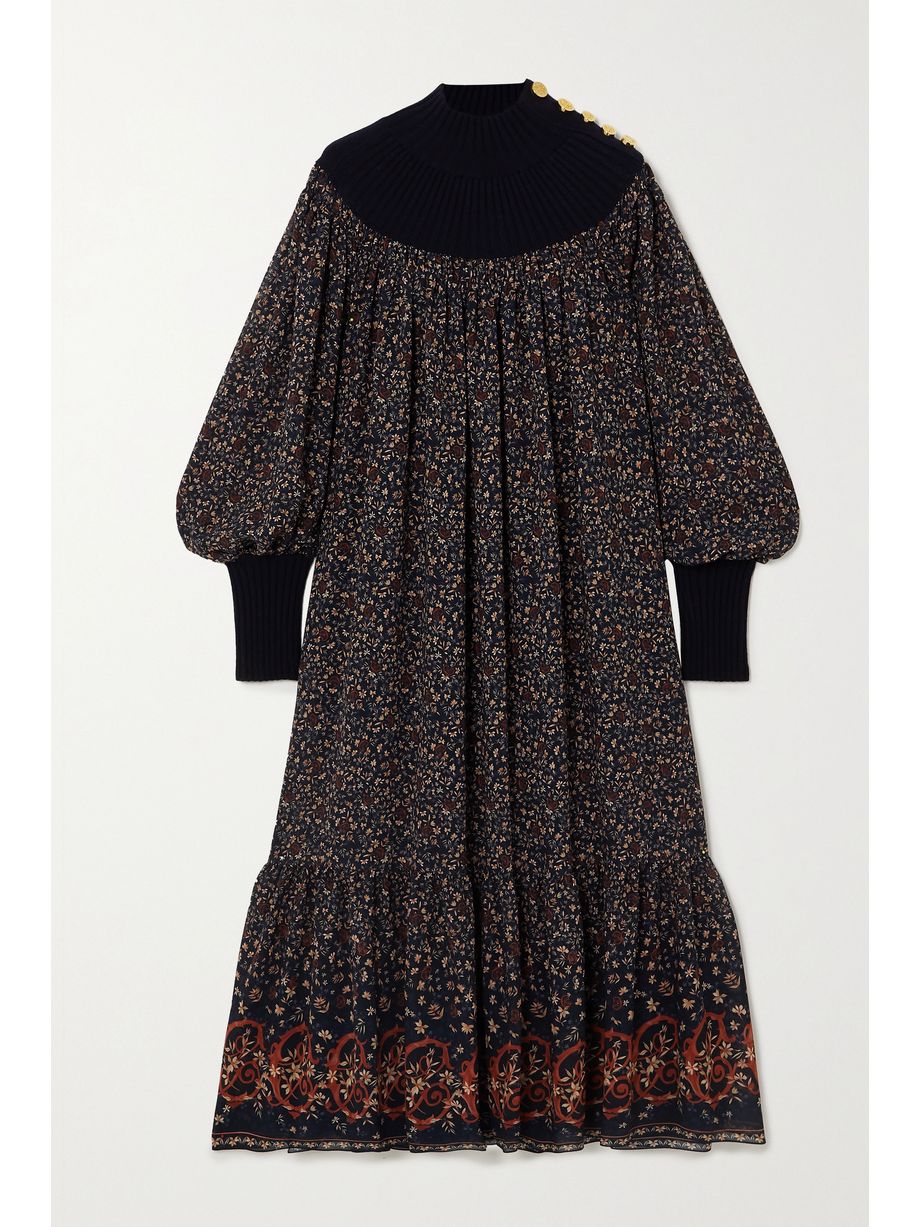 La Petite Robe De Chloe Daisy Gown Dark Twilight/Multi