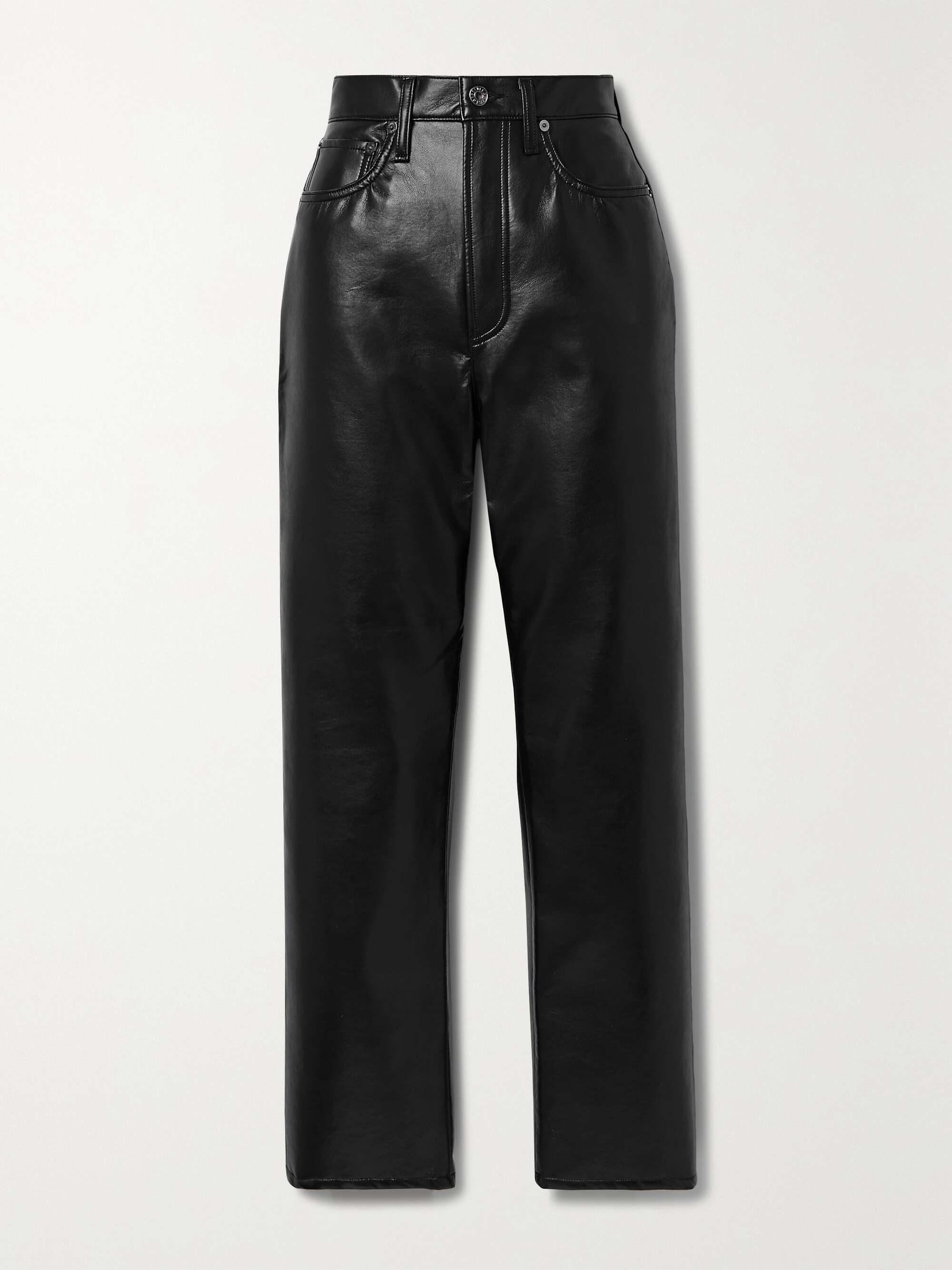 AGOLDE + NET SUSTAIN leather-blend straight-leg pants