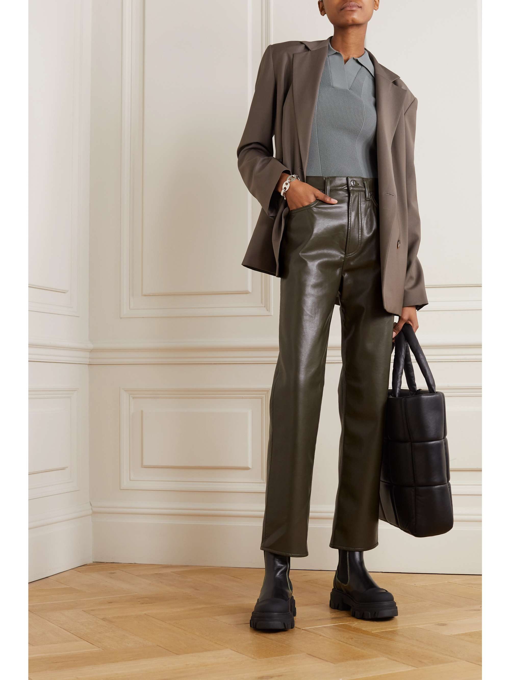 NET SUSTAIN recycled leather-blend 