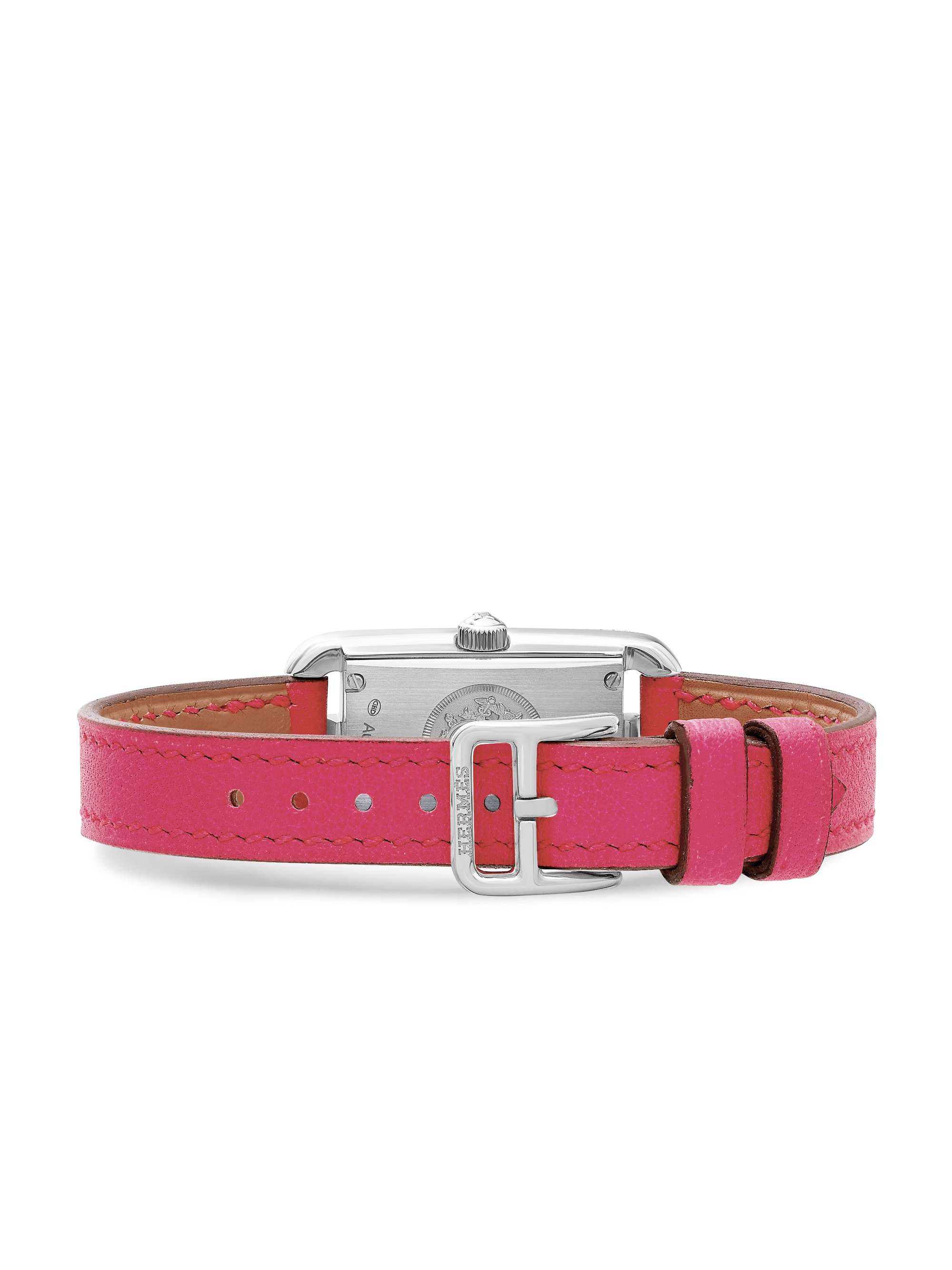 HERMÈS TIMEPIECES Nantucket 29 毫米钻石精钢小号腕表（皮革表带）
