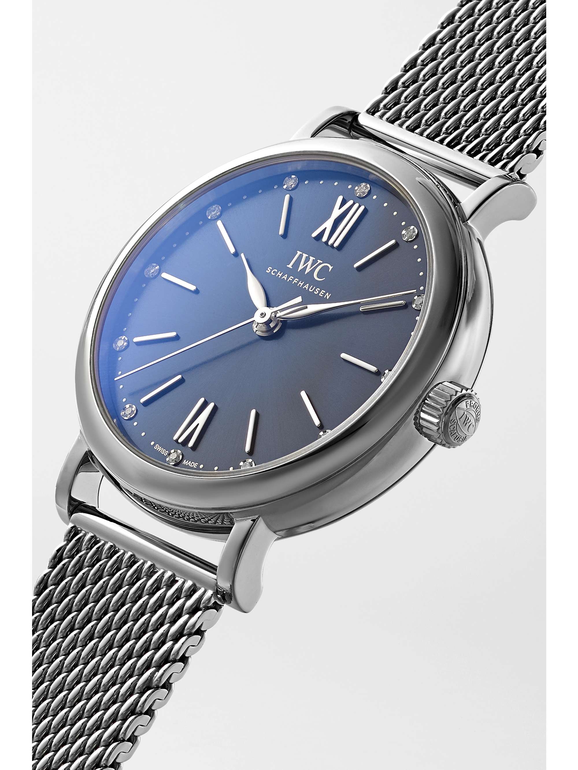 IWC SCHAFFHAUSEN Portofino Automatic 34 毫米钻石精钢腕表