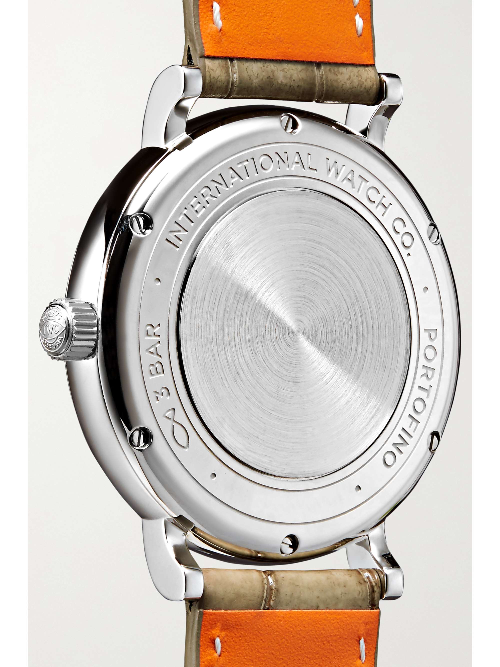 IWC SCHAFFHAUSEN Portofino Automatic 37mm stainless steel, alligator and diamond watch