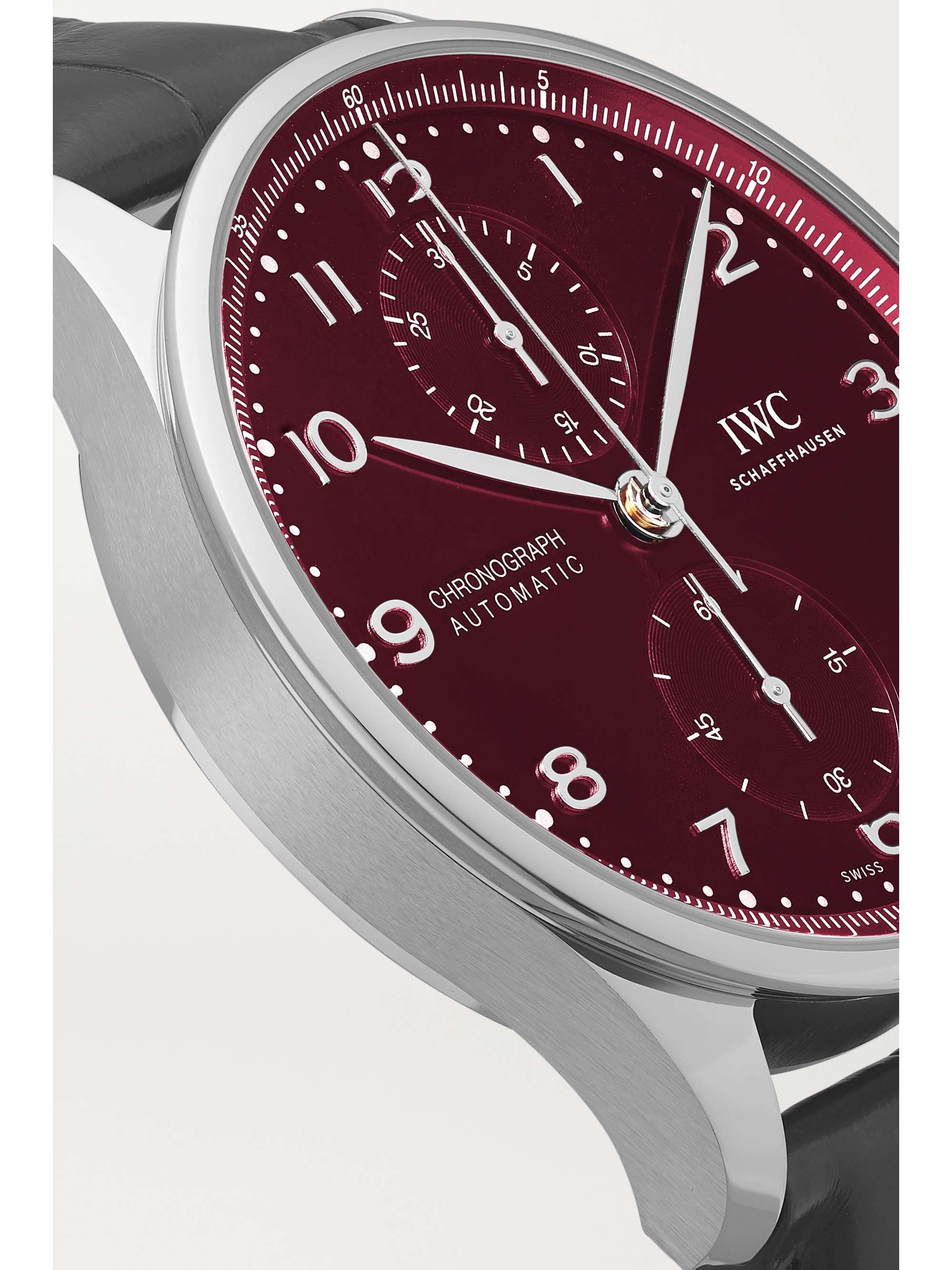 IWC SCHAFFHAUSEN Portugieser Automatic Chronograph 41mm stainless steel and alligator watch