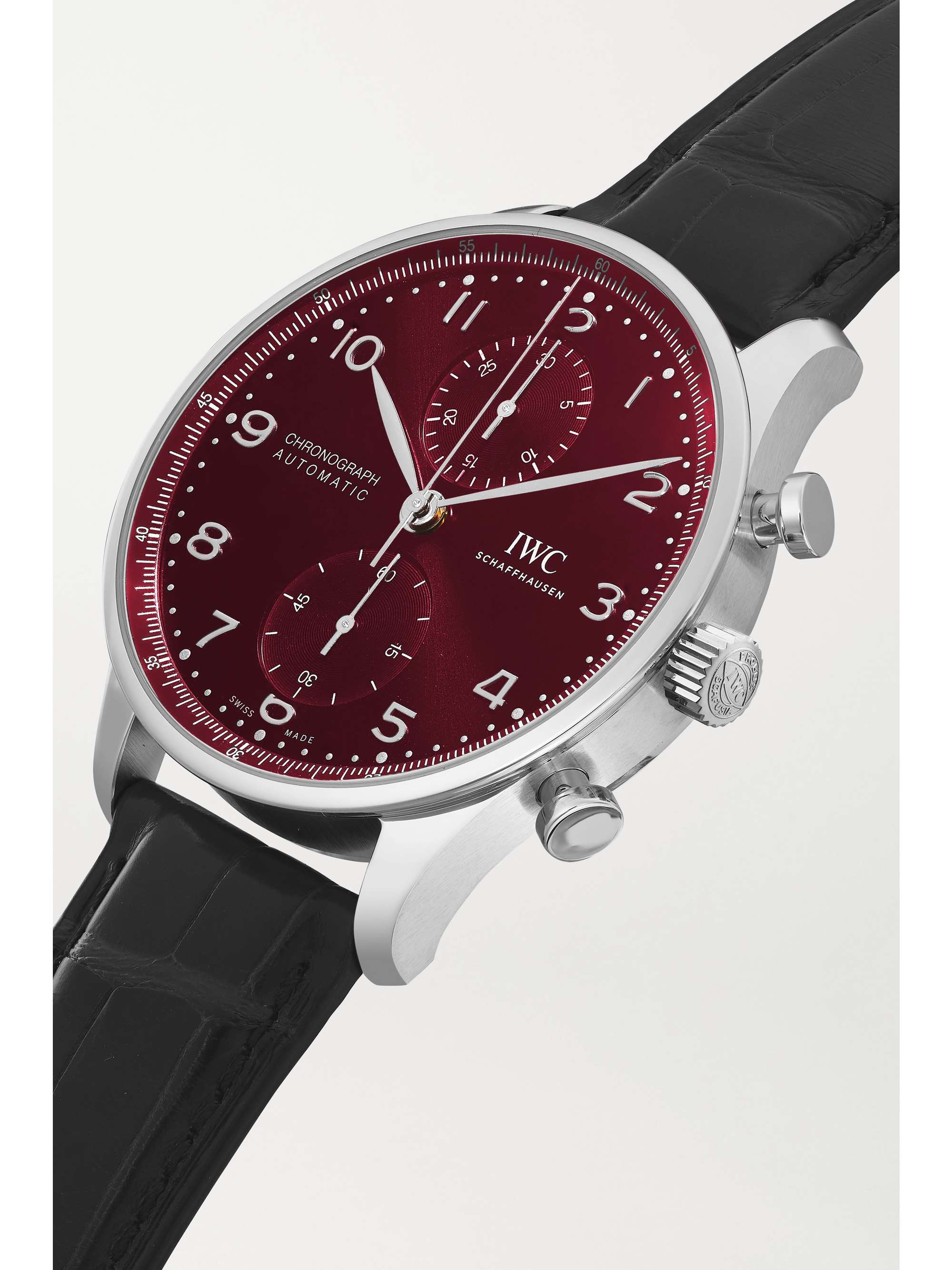 IWC SCHAFFHAUSEN Portugieser Automatic Chronograph 41mm stainless steel and alligator watch
