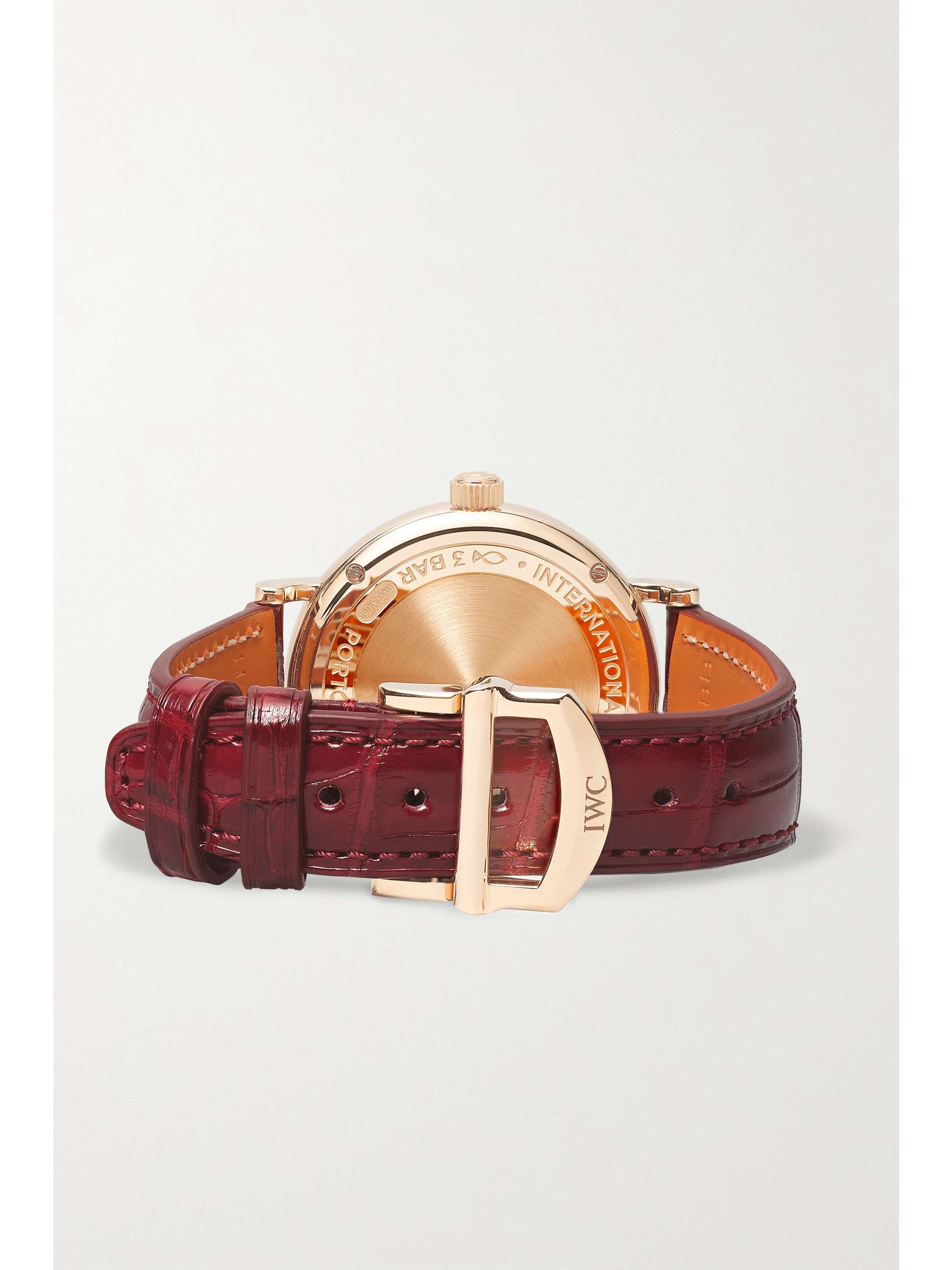 IWC SCHAFFHAUSEN Portofino Automatic 34mm 18-karat red gold, alligator and diamond watch