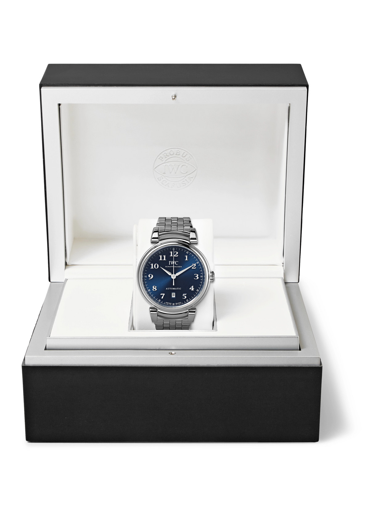 Iwc Schaffhausen Da Vinci Automatic 40mm Stainless Steel Watch In Silver