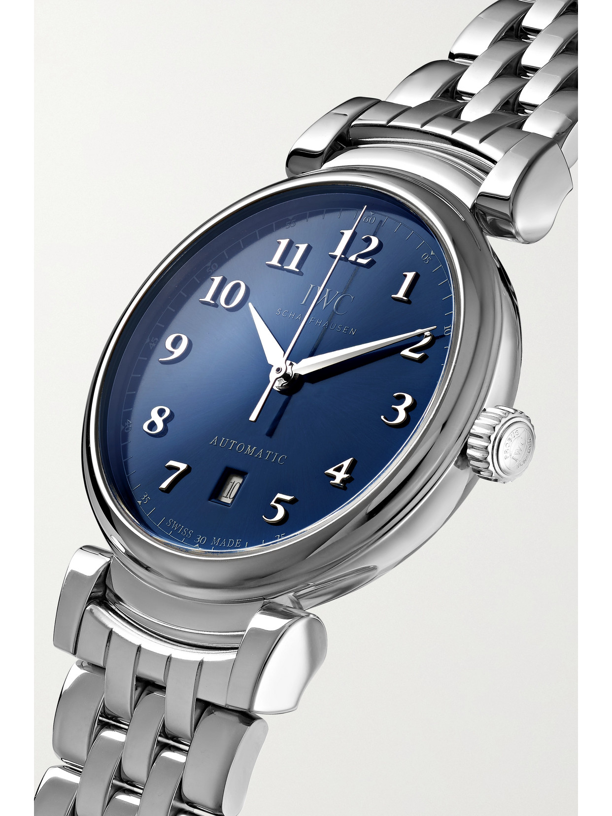 Iwc Schaffhausen Da Vinci Automatic 40mm Stainless Steel Watch In Silver
