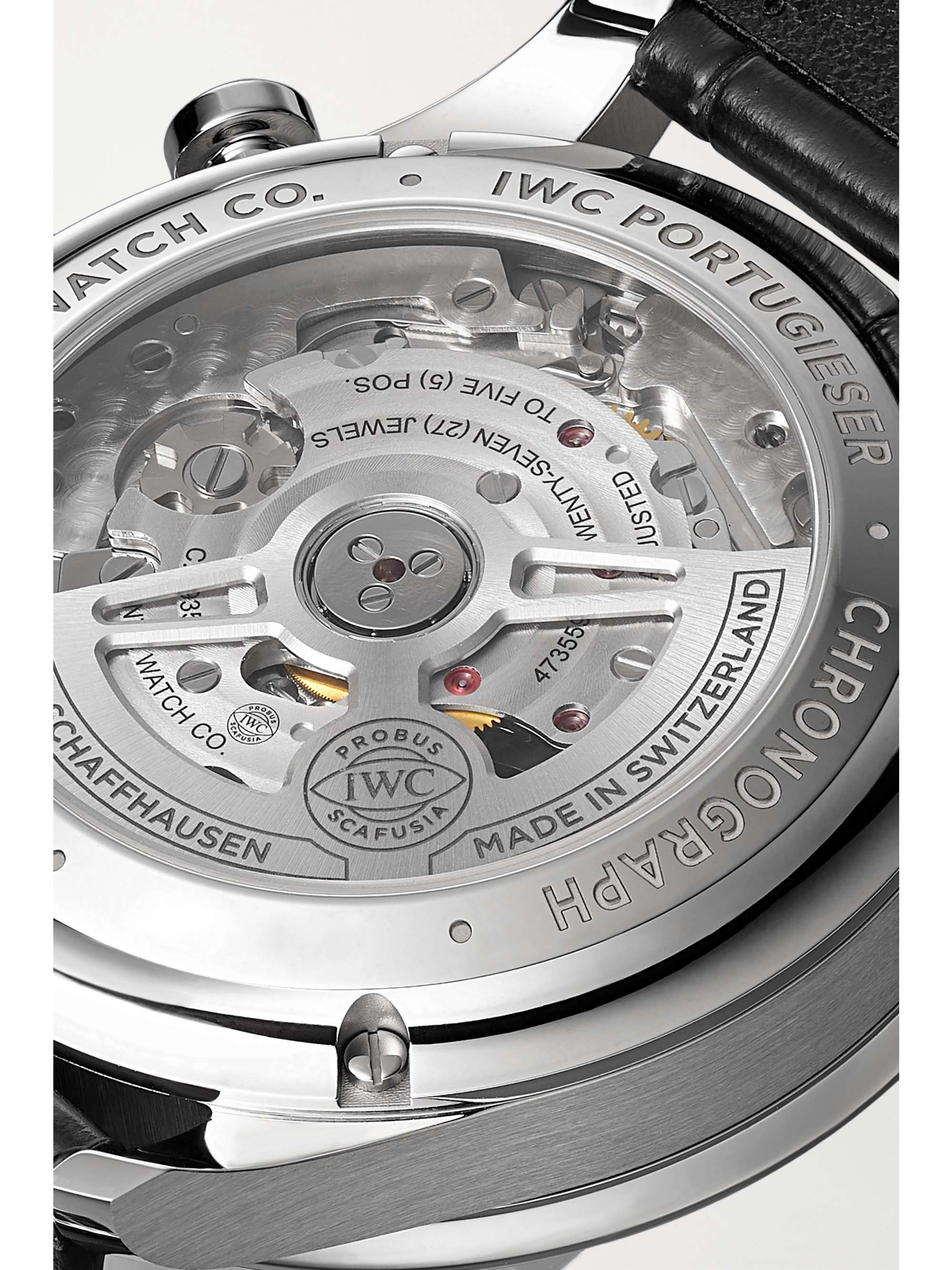 IWC SCHAFFHAUSEN Portugieser 41 毫米自动上链计时精钢腕表（短吻鳄鱼皮表带）