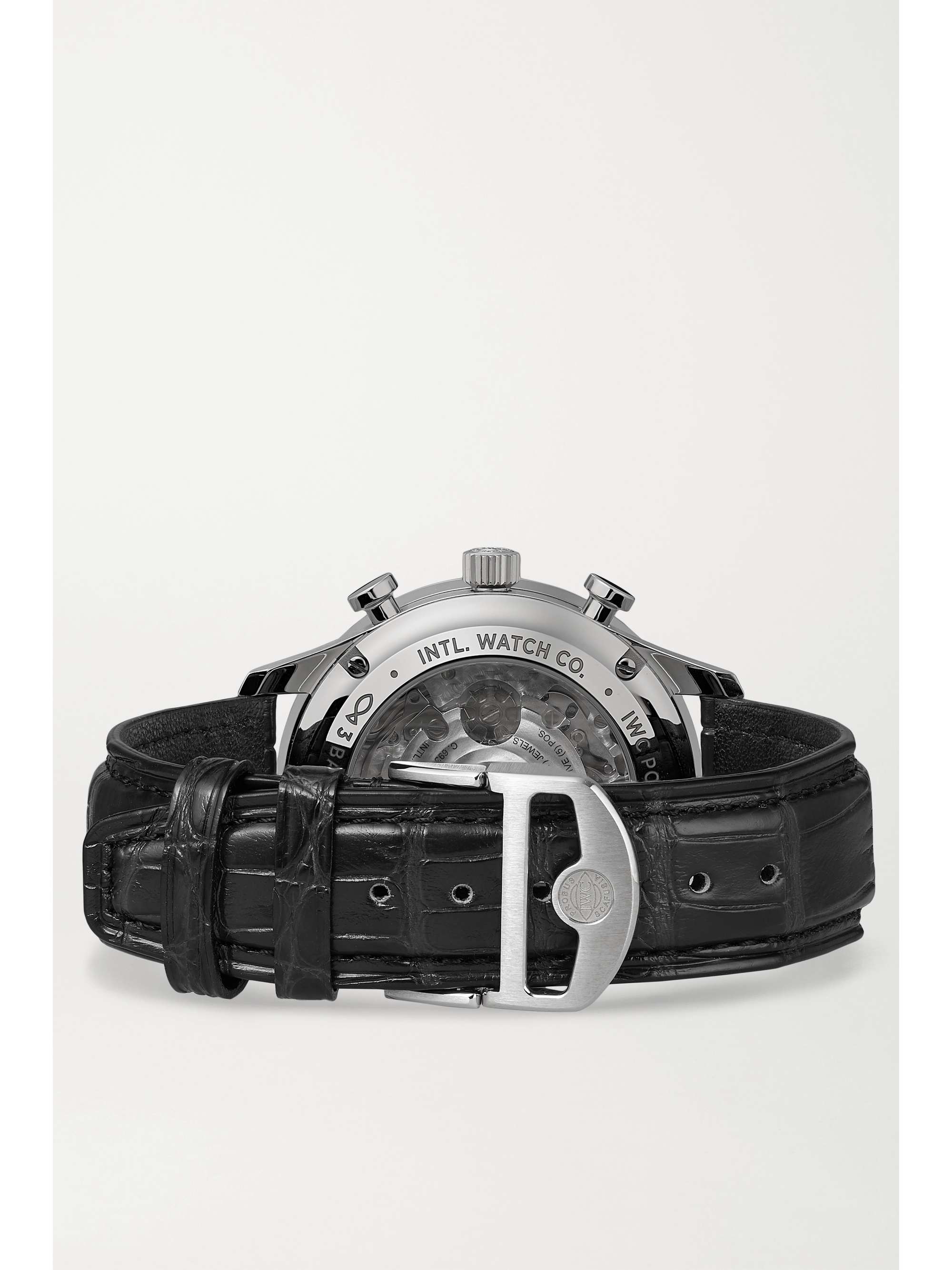 IWC SCHAFFHAUSEN Portugieser 41 毫米自动上链计时精钢腕表（短吻鳄鱼皮表带）