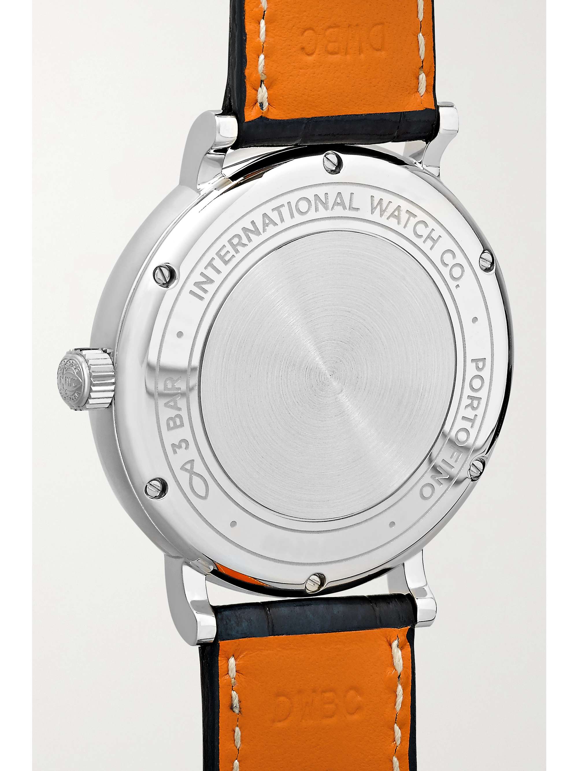 IWC SCHAFFHAUSEN Portofino Automatic 37 alligator, stainless steel and diamond watch