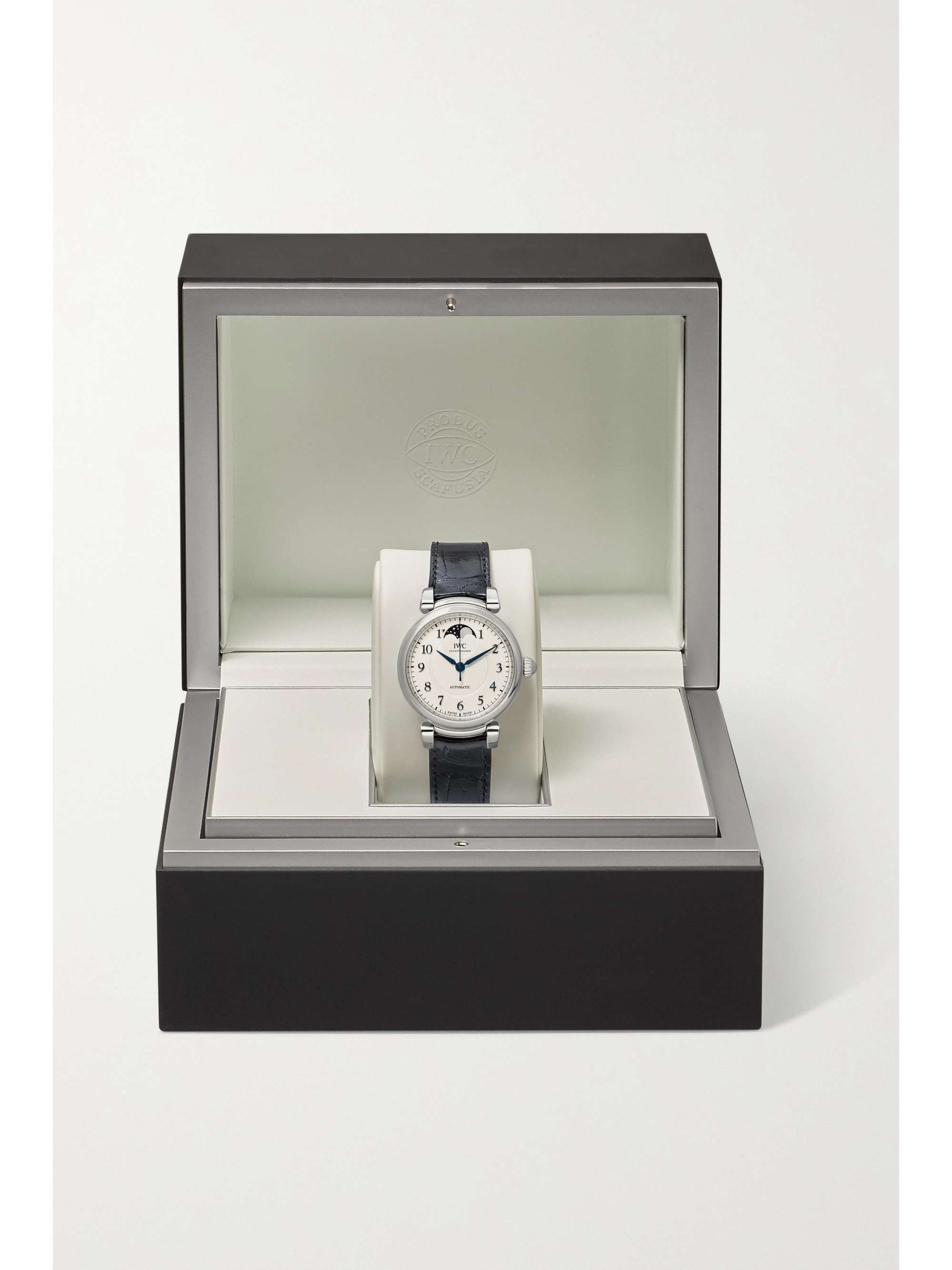 IWC SCHAFFHAUSEN Da Vinci Automatic Moon Phase 36mm stainless steel and alligator watch