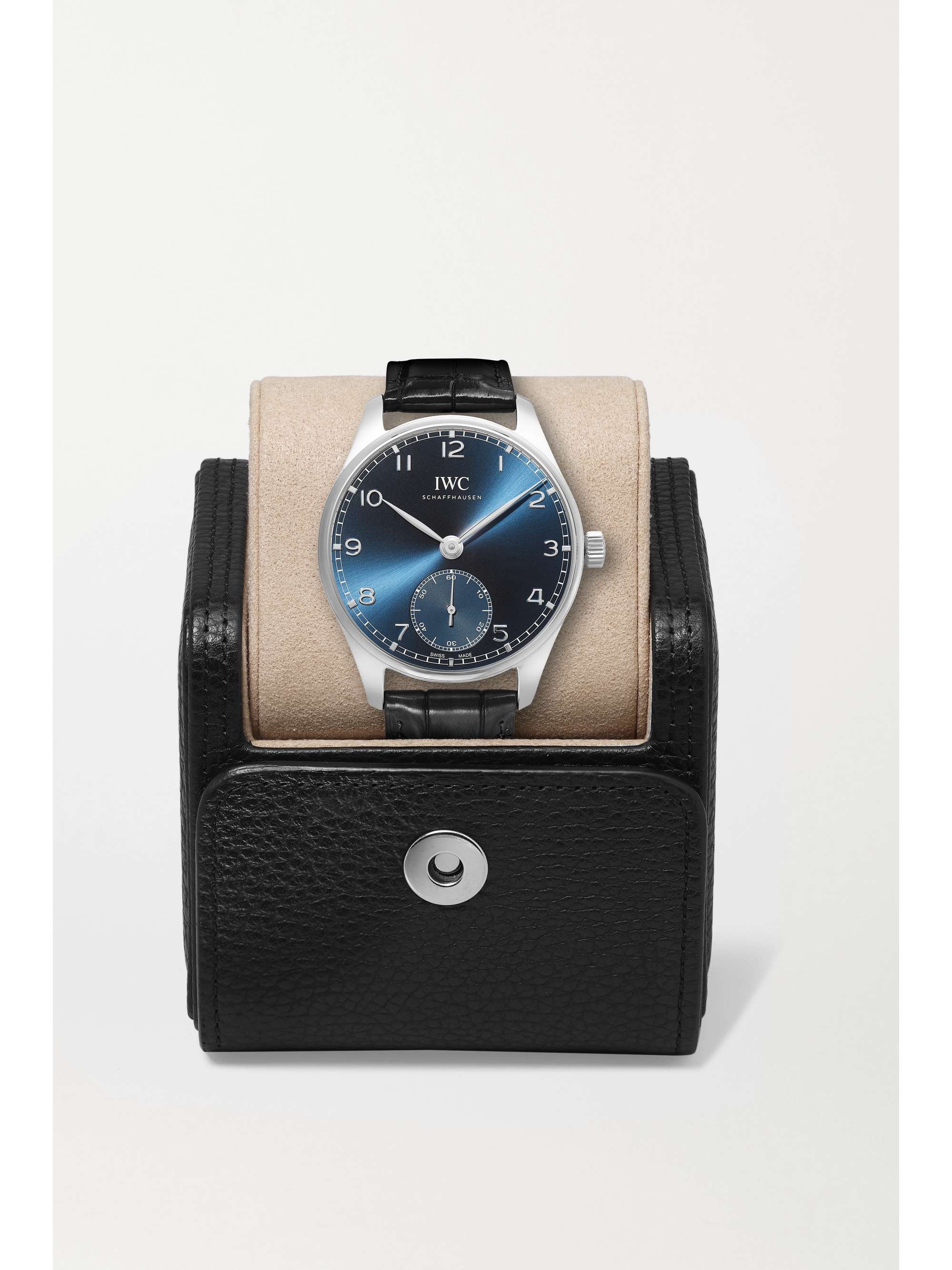 IWC SCHAFFHAUSEN Portugieser Automatic 40,4 mm Uhr aus Edelstahl mit Alligatorlederarmband
