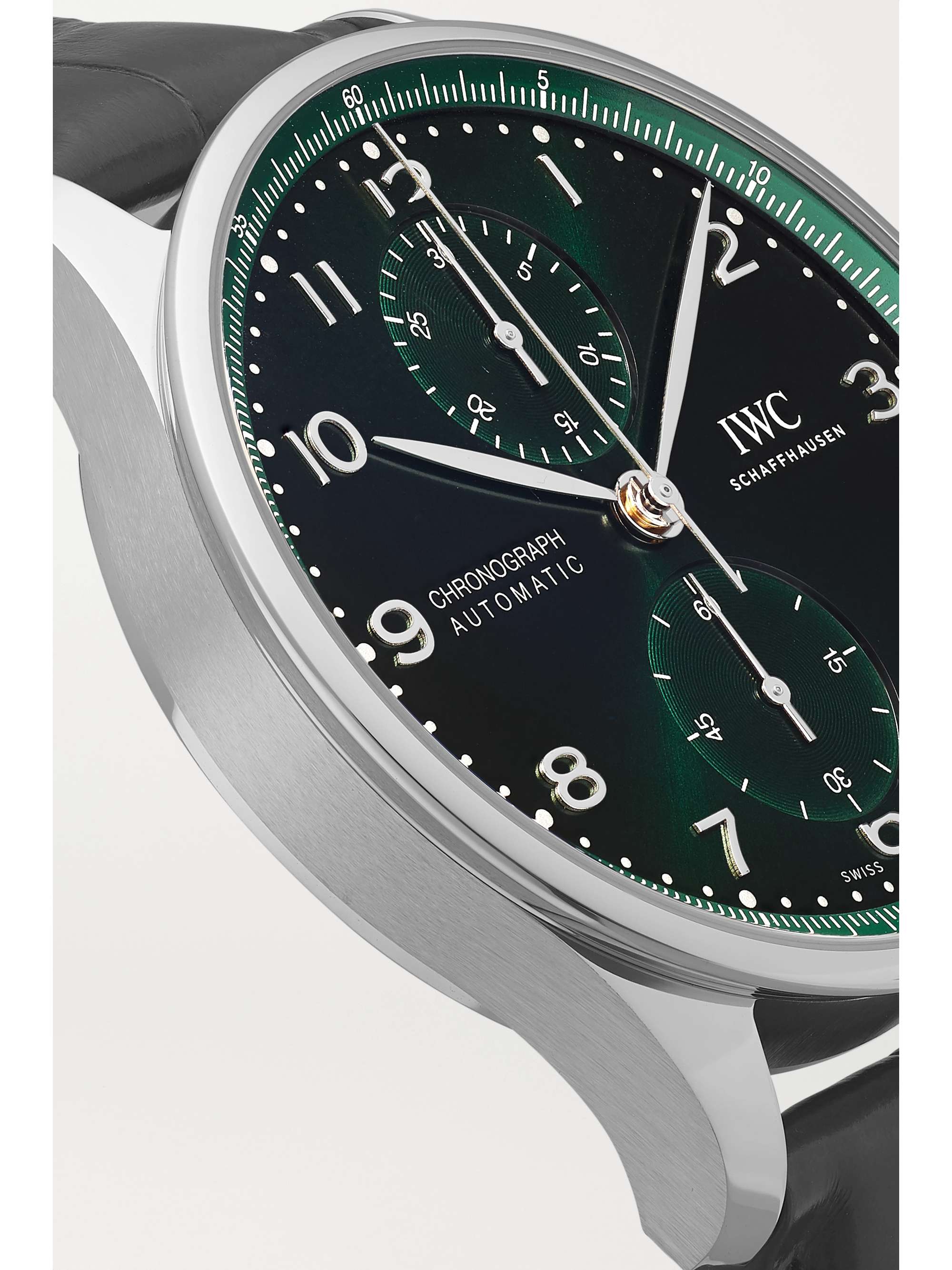 IWC SCHAFFHAUSEN Portugieser Automatic Chronograph 41mm stainless steel and alligator watch