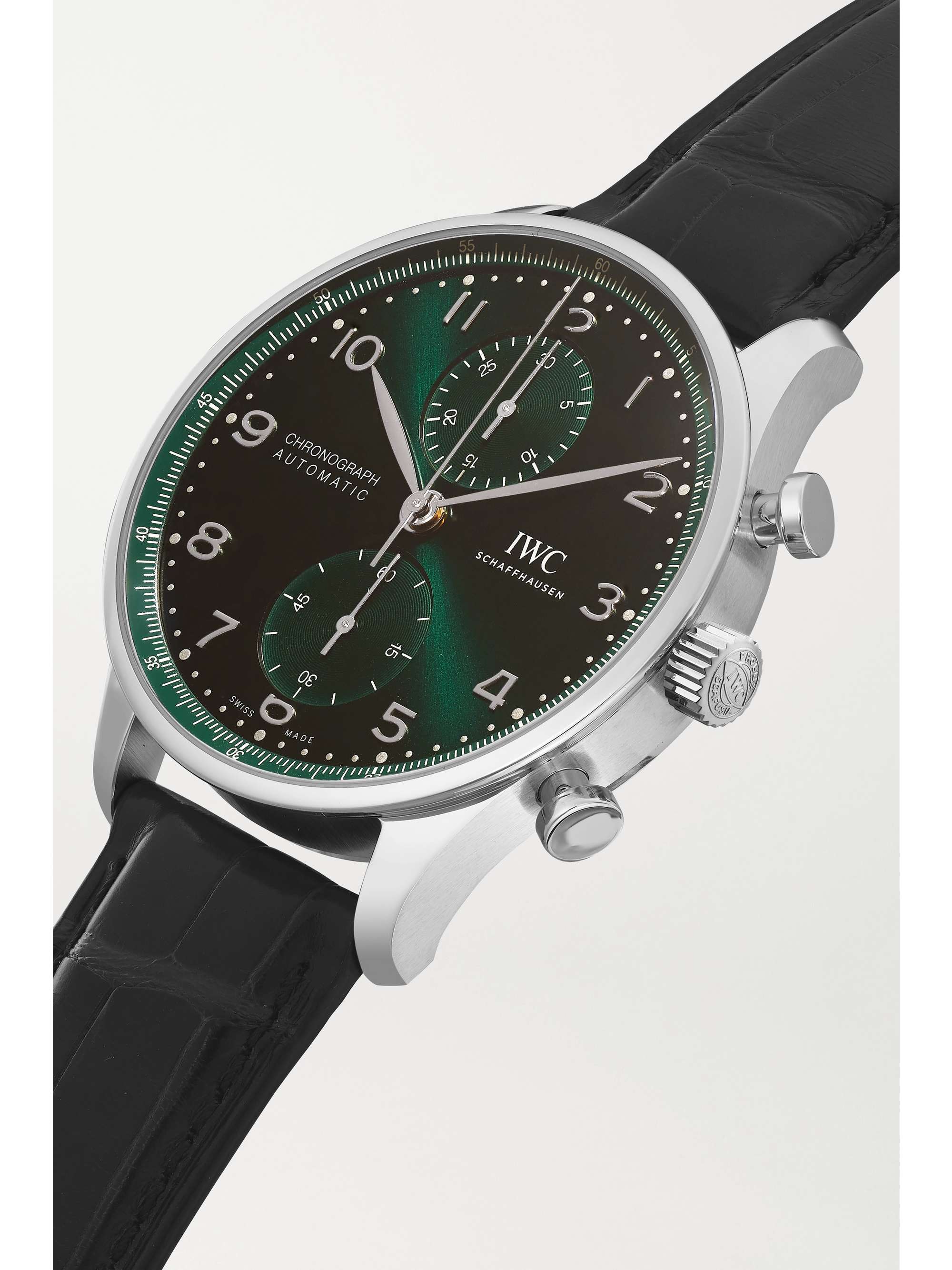 IWC SCHAFFHAUSEN Portugieser Automatic Chronograph 41mm stainless steel and alligator watch