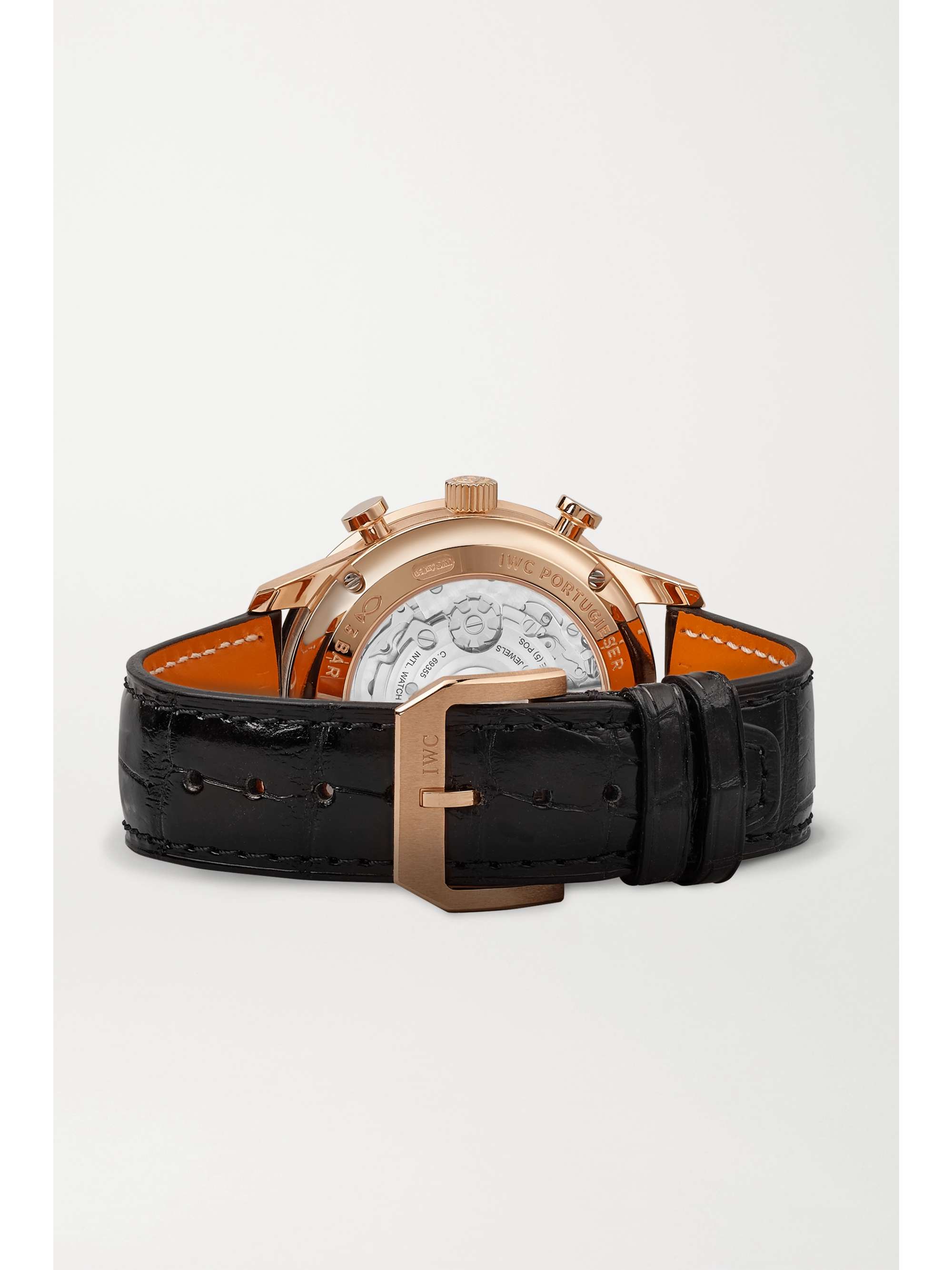 IWC SCHAFFHAUSEN Portugieser Automatic Chronograph 41 mm Uhr aus 18 Karat Gold mit Alligatorlederarmband