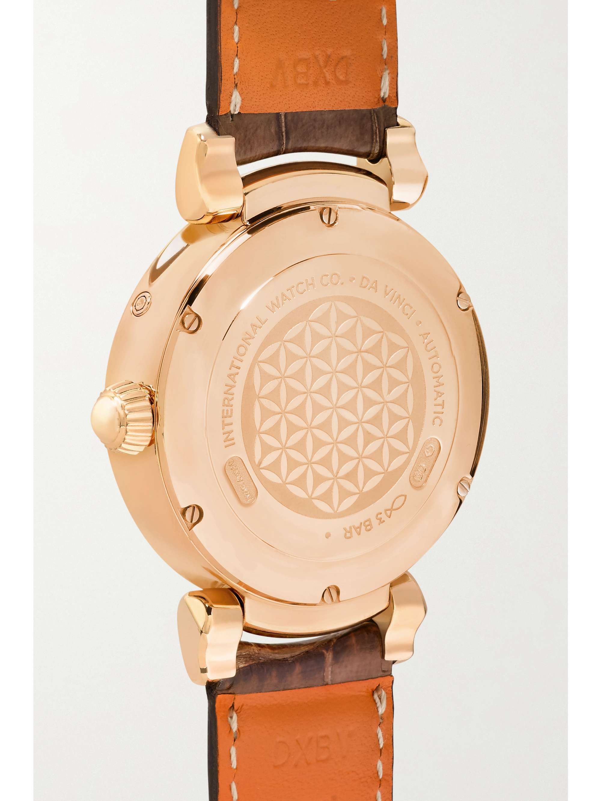 IWC SCHAFFHAUSEN Da Vinci Automatic Moon Phase 36mm 18-karat red gold and alligator watch