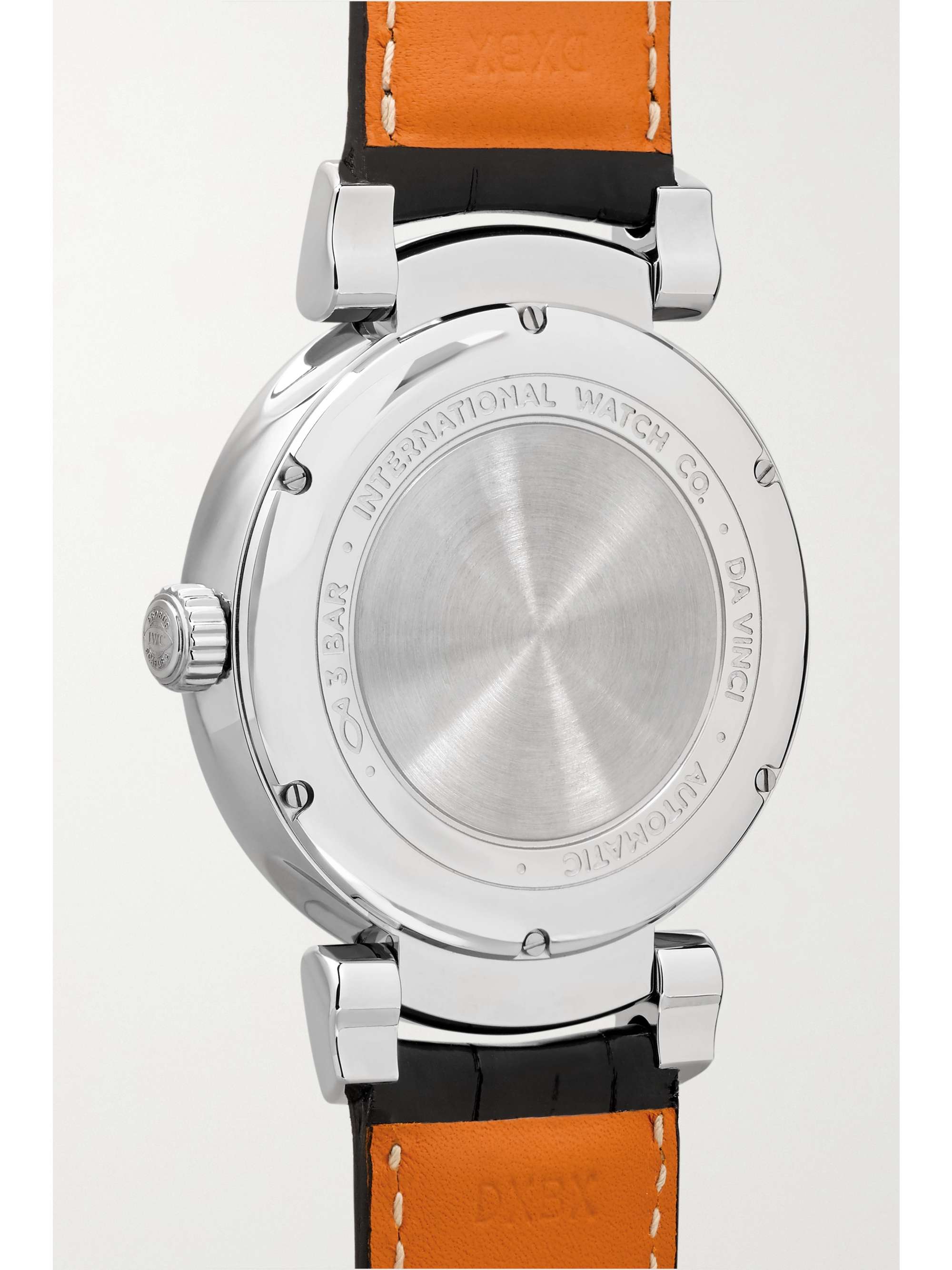 IWC SCHAFFHAUSEN Da Vinci Automatic 40 mm Uhr aus Edelstahl mit Alligatorlederarmband