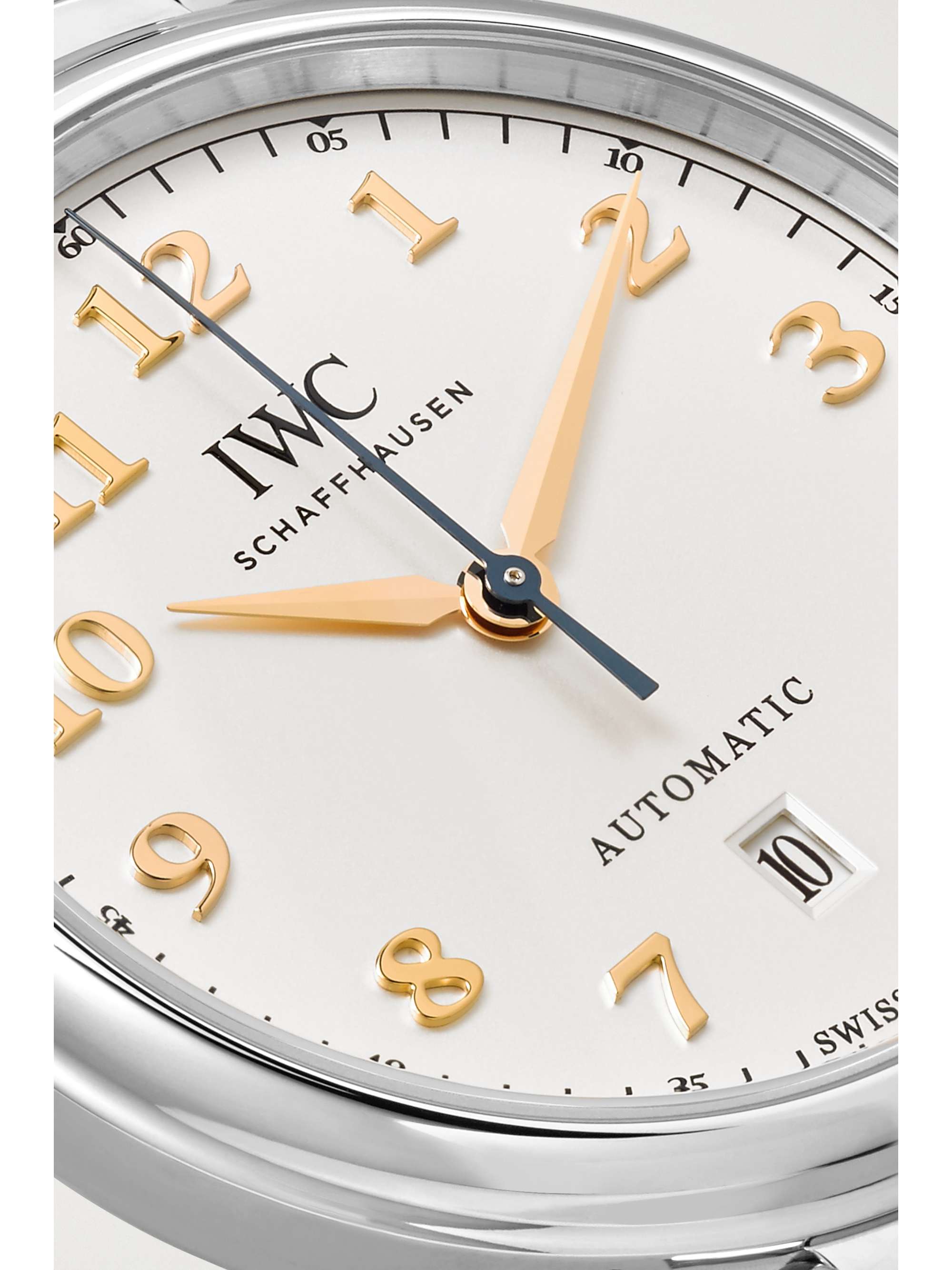IWC SCHAFFHAUSEN Da Vinci Automatic 40 mm Uhr aus Edelstahl mit Alligatorlederarmband