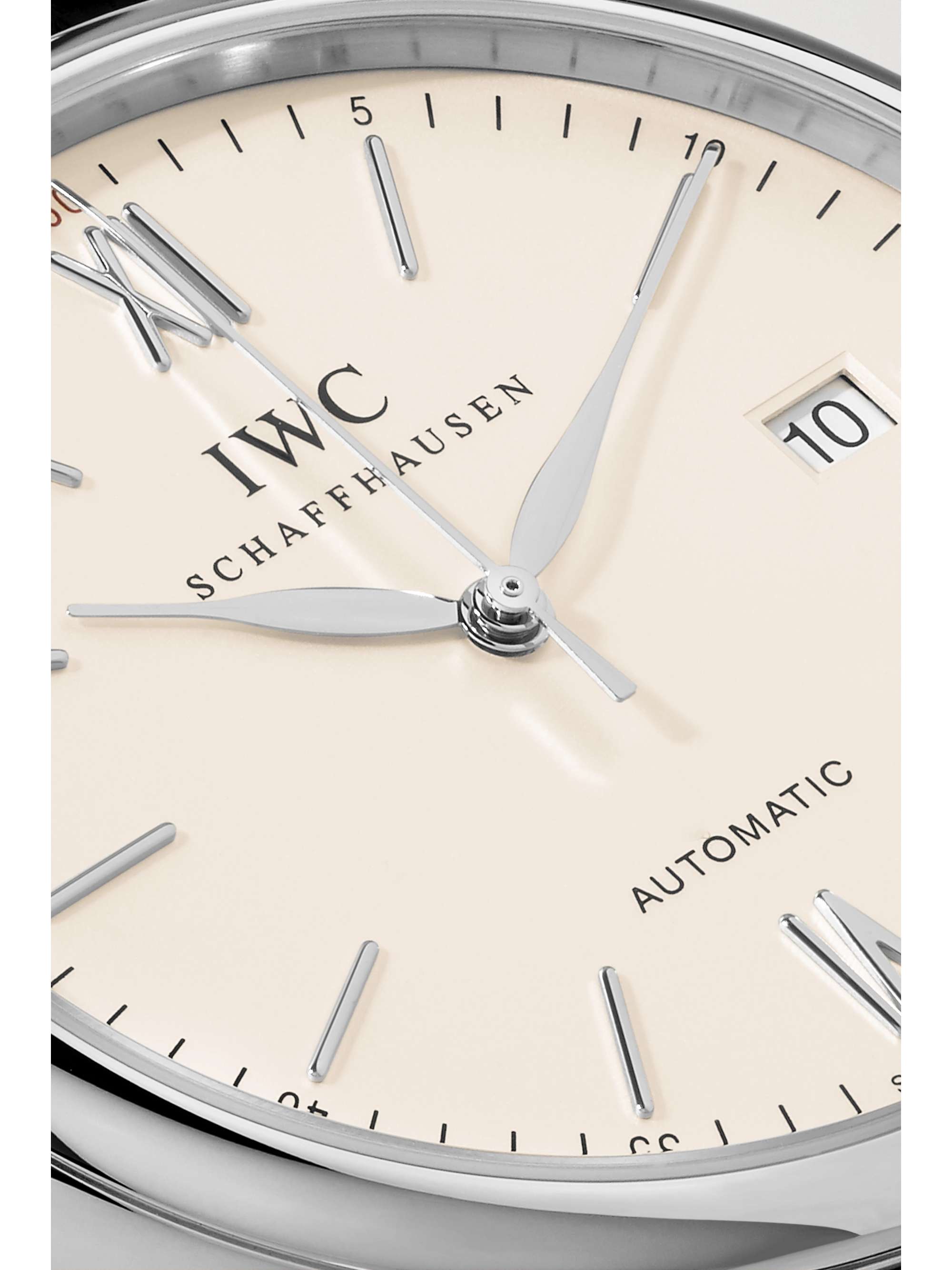 IWC SCHAFFHAUSEN Portofino Automatic 40mm stainless steel and alligator watch