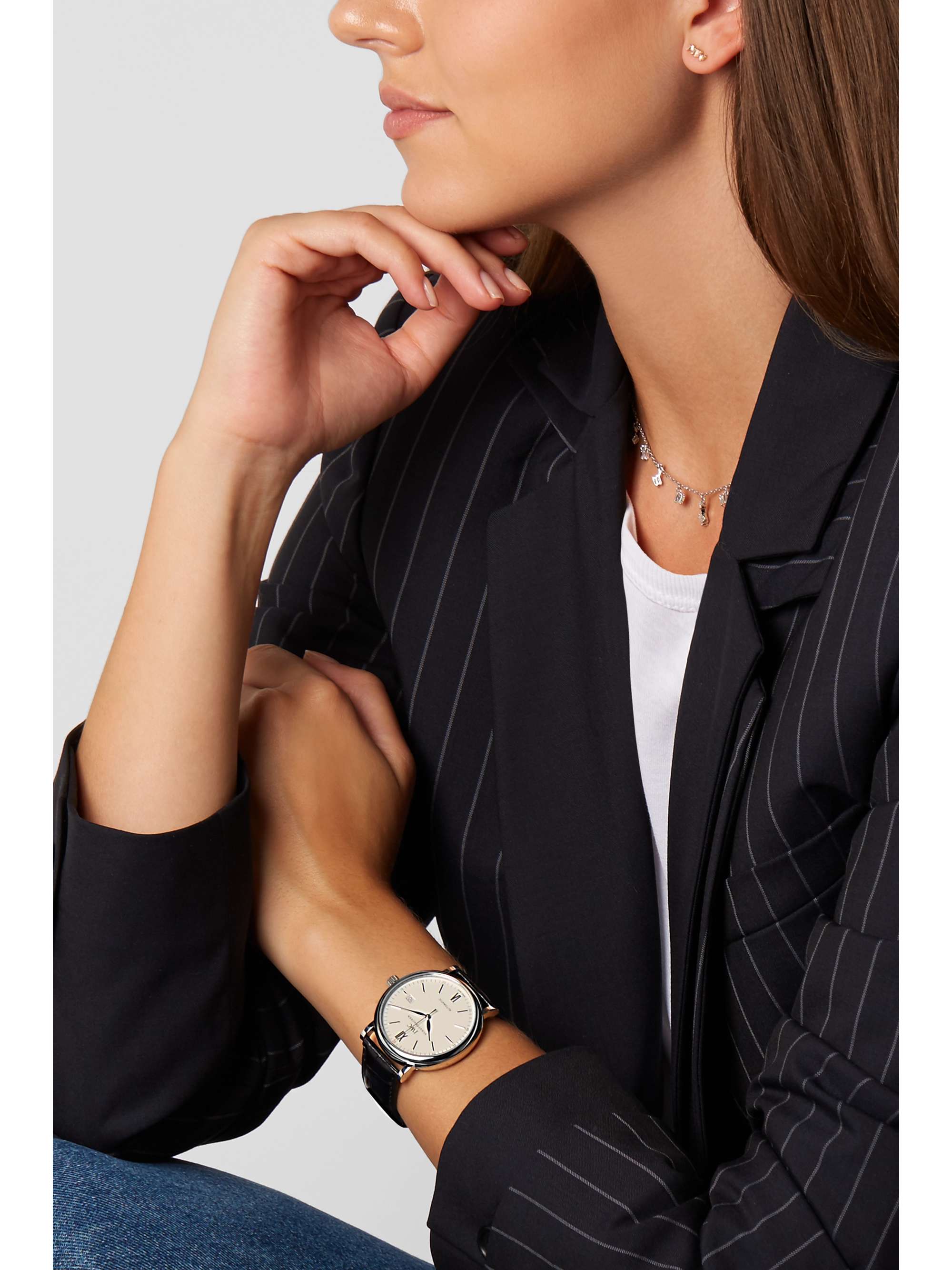 IWC SCHAFFHAUSEN Portofino Automatic 40mm stainless steel and alligator watch
