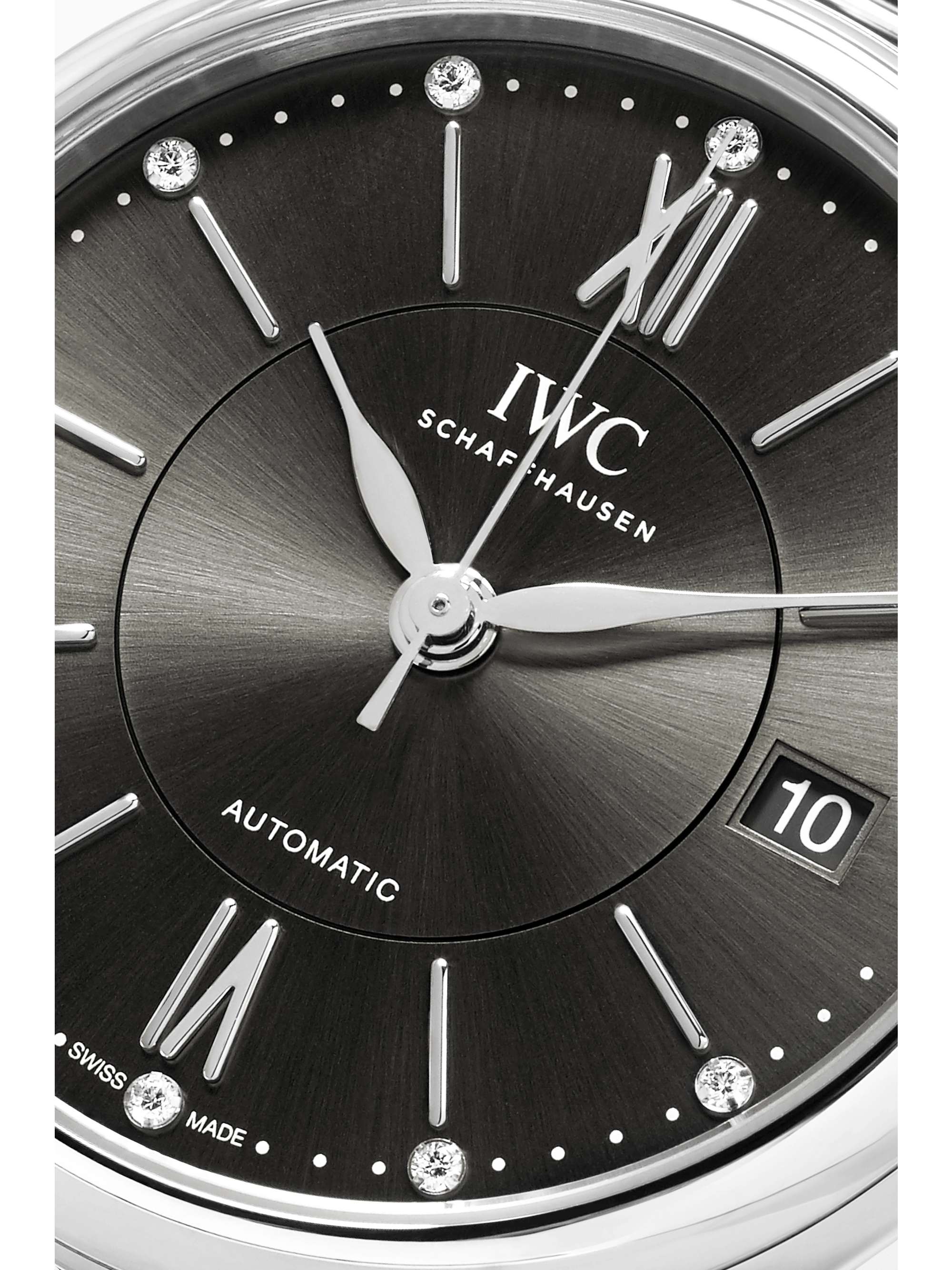 IWC SCHAFFHAUSEN Portofino Automatic 37mm stainless steel and diamond watch