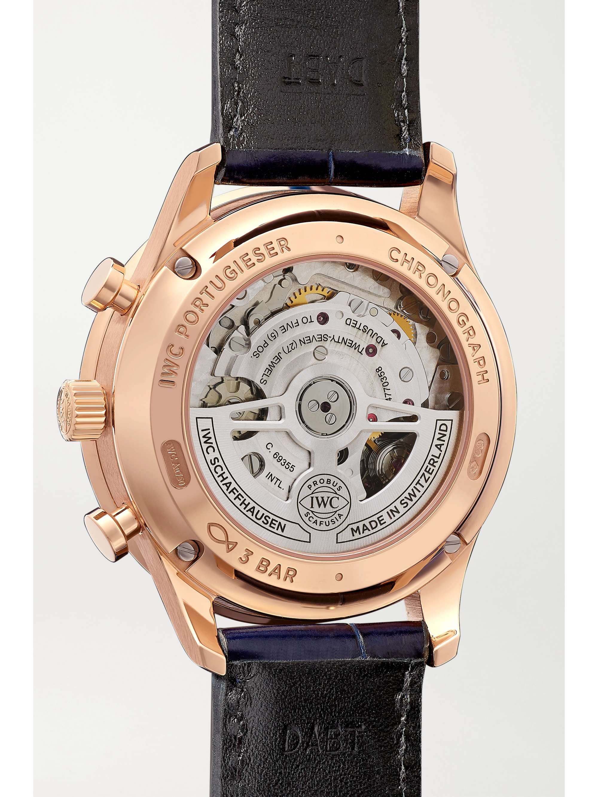 IWC SCHAFFHAUSEN Portugieser Automatic Chronograph Boutique Edition 41mm 18-karat red gold and alligator watch