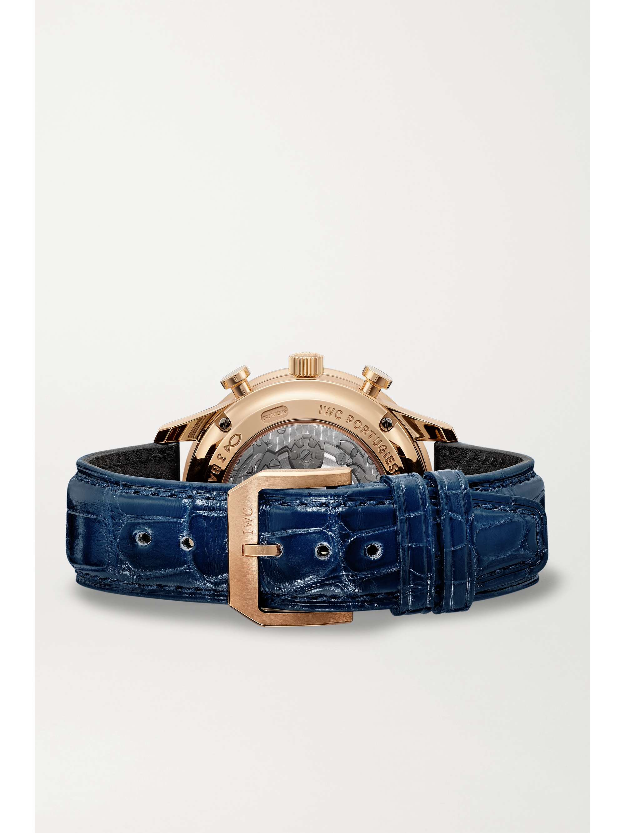 IWC SCHAFFHAUSEN Portugieser Automatic Chronograph Boutique Edition 41mm 18-karat red gold and alligator watch