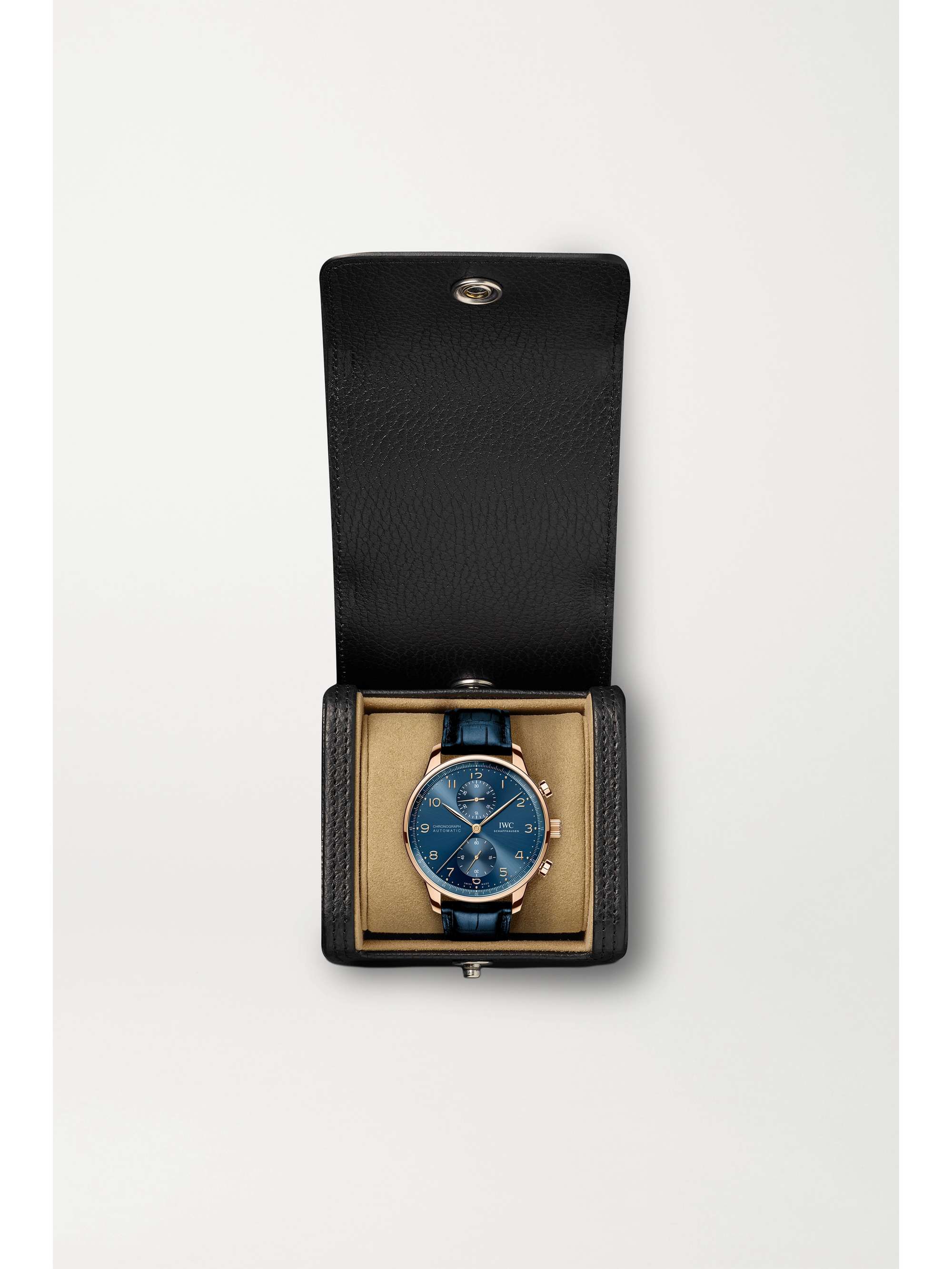 IWC SCHAFFHAUSEN Portugieser Automatic Chronograph Boutique Edition 41mm 18-karat red gold and alligator watch