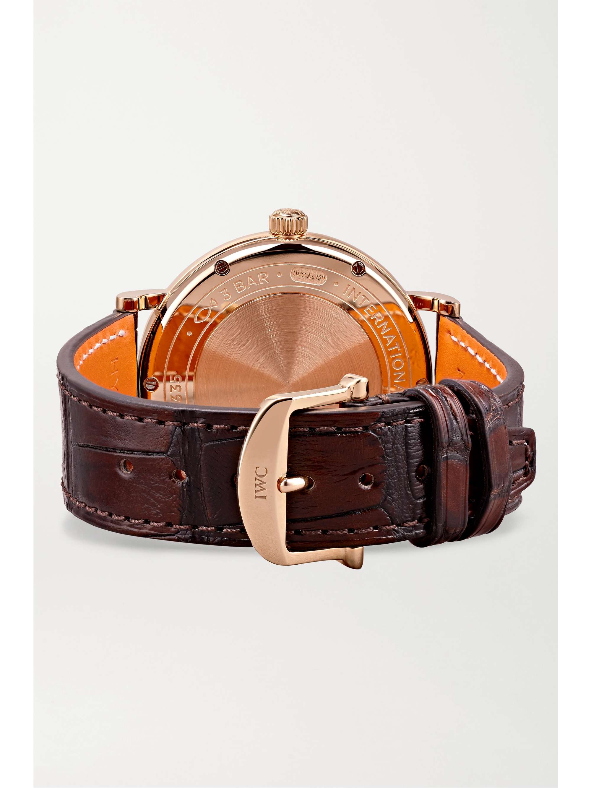 IWC SCHAFFHAUSEN Portofino Automatic 37mm 18-karat red gold, alligator and diamond watch