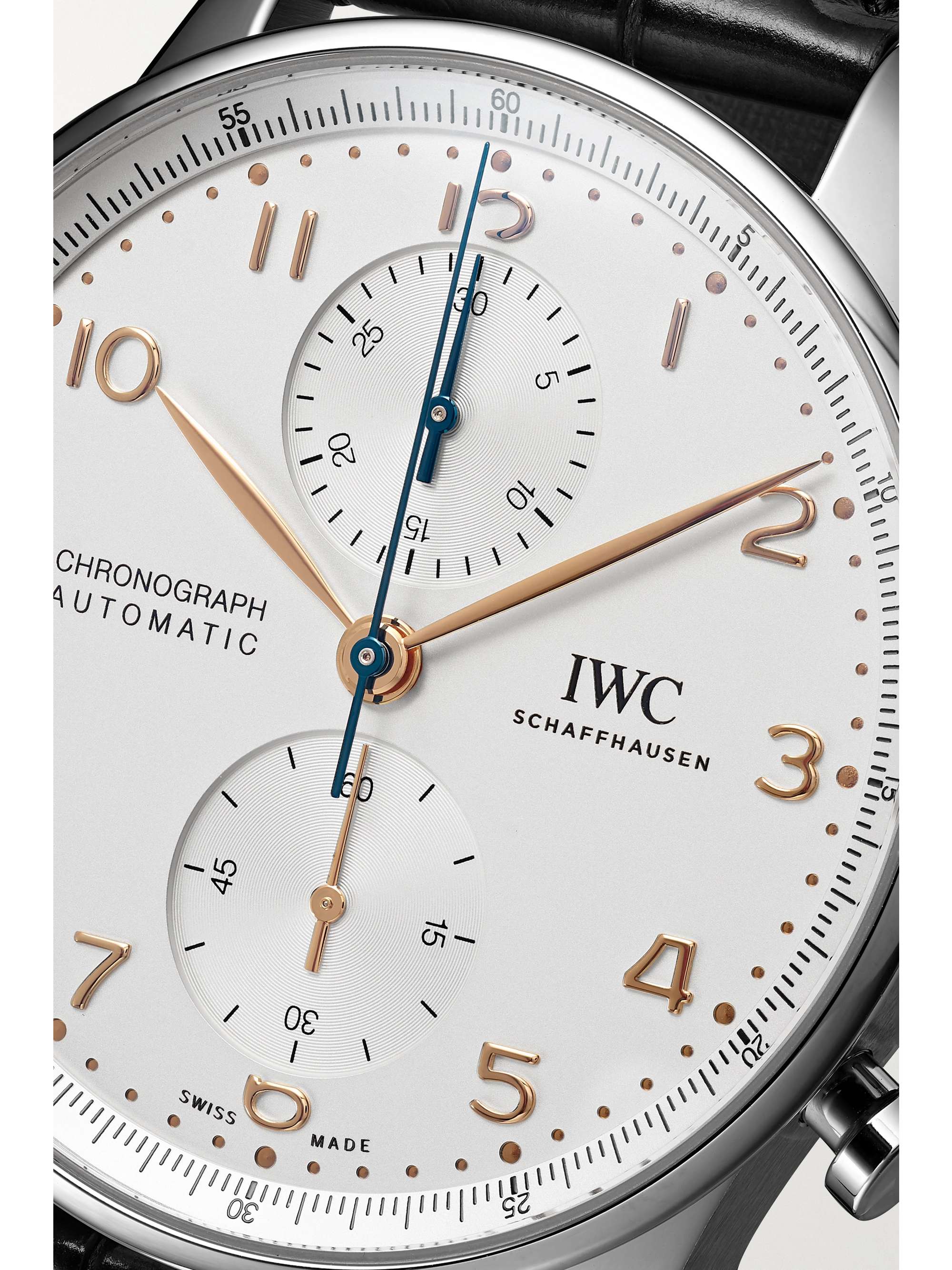 IWC SCHAFFHAUSEN Portugieser Automatic Chronograph 41mm stainless steel and alligator watch
