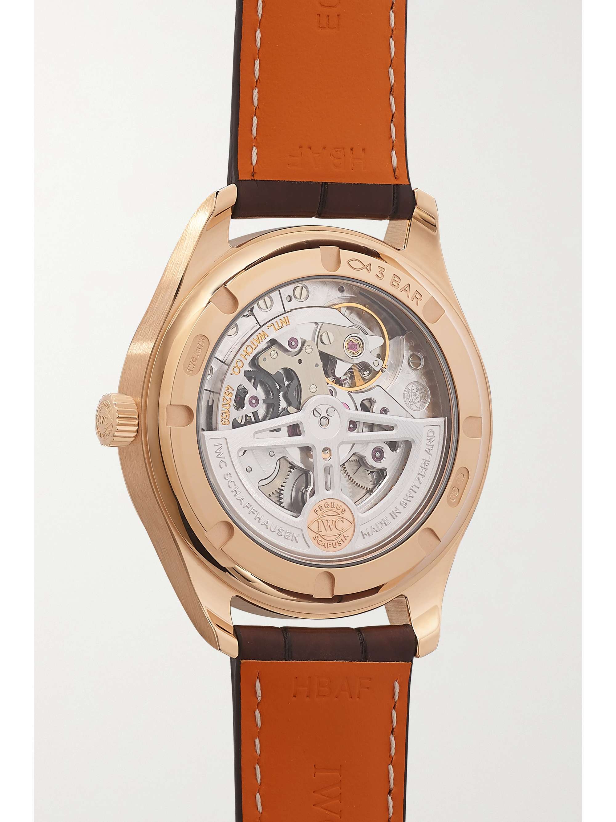 IWC SCHAFFHAUSEN Portugieser Automatic 40,4 mm Uhr aus 18 Karat Rotgold mit Alligatorlederarmband